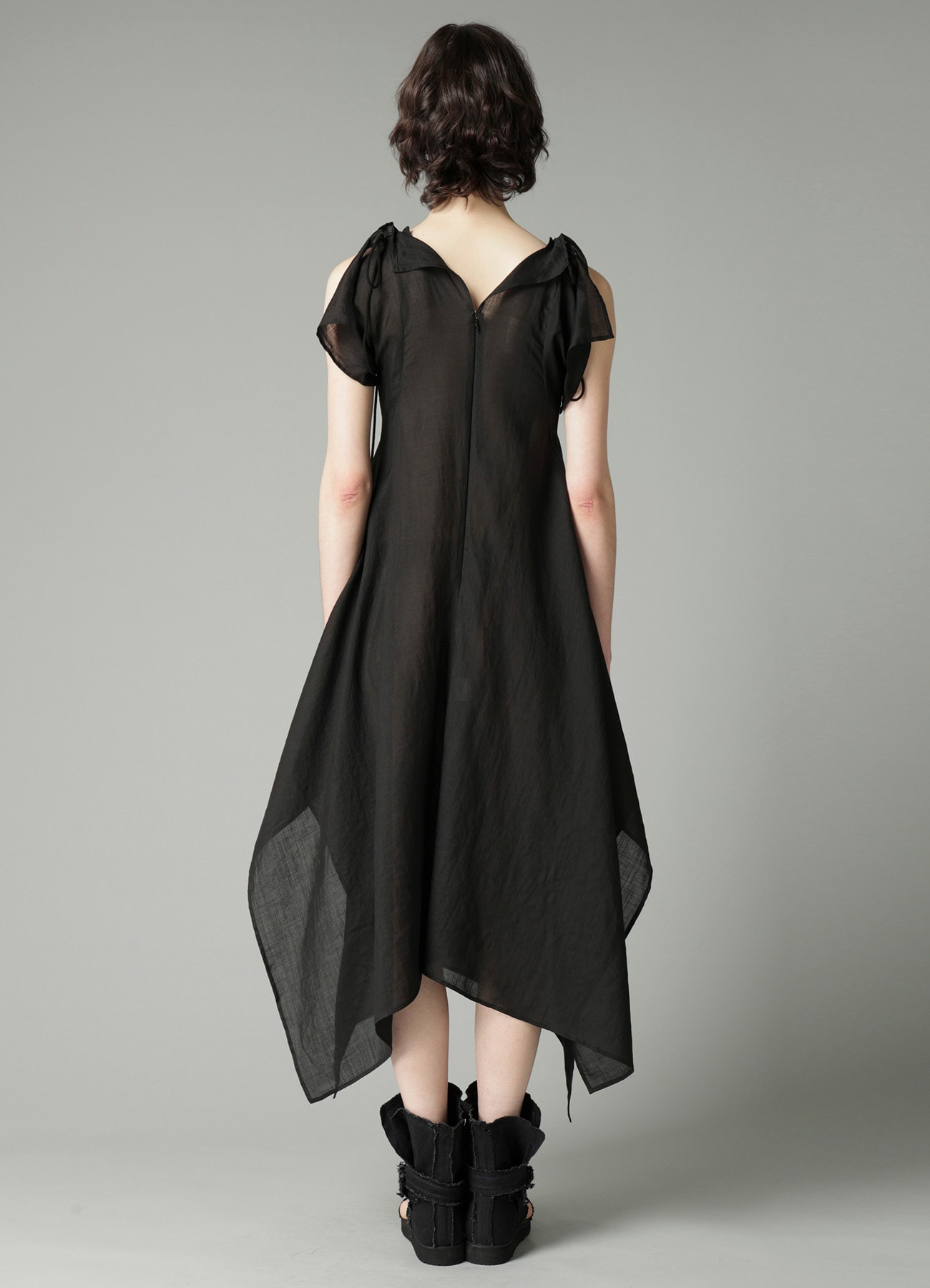 Ra LAWN SHOULDER S DRAPED DRESS