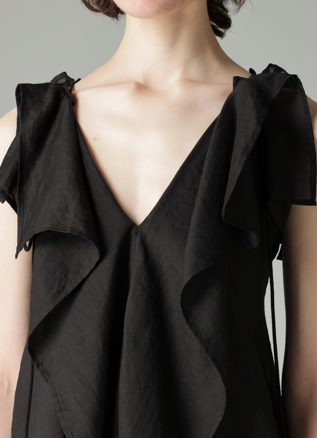 Ra LAWN SHOULDER S DRAPED DRESS