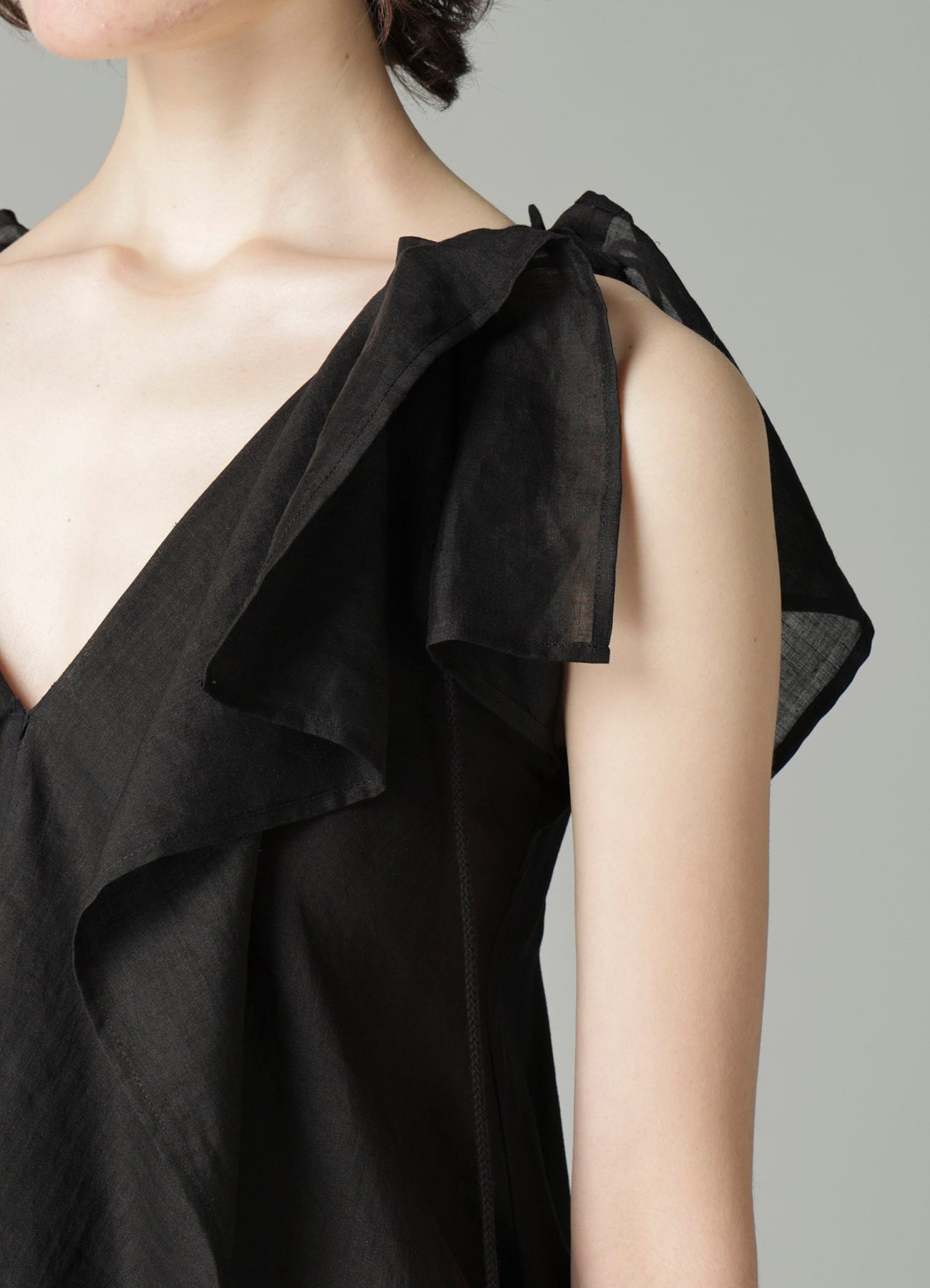 Ra LAWN SHOULDER S DRAPED DRESS