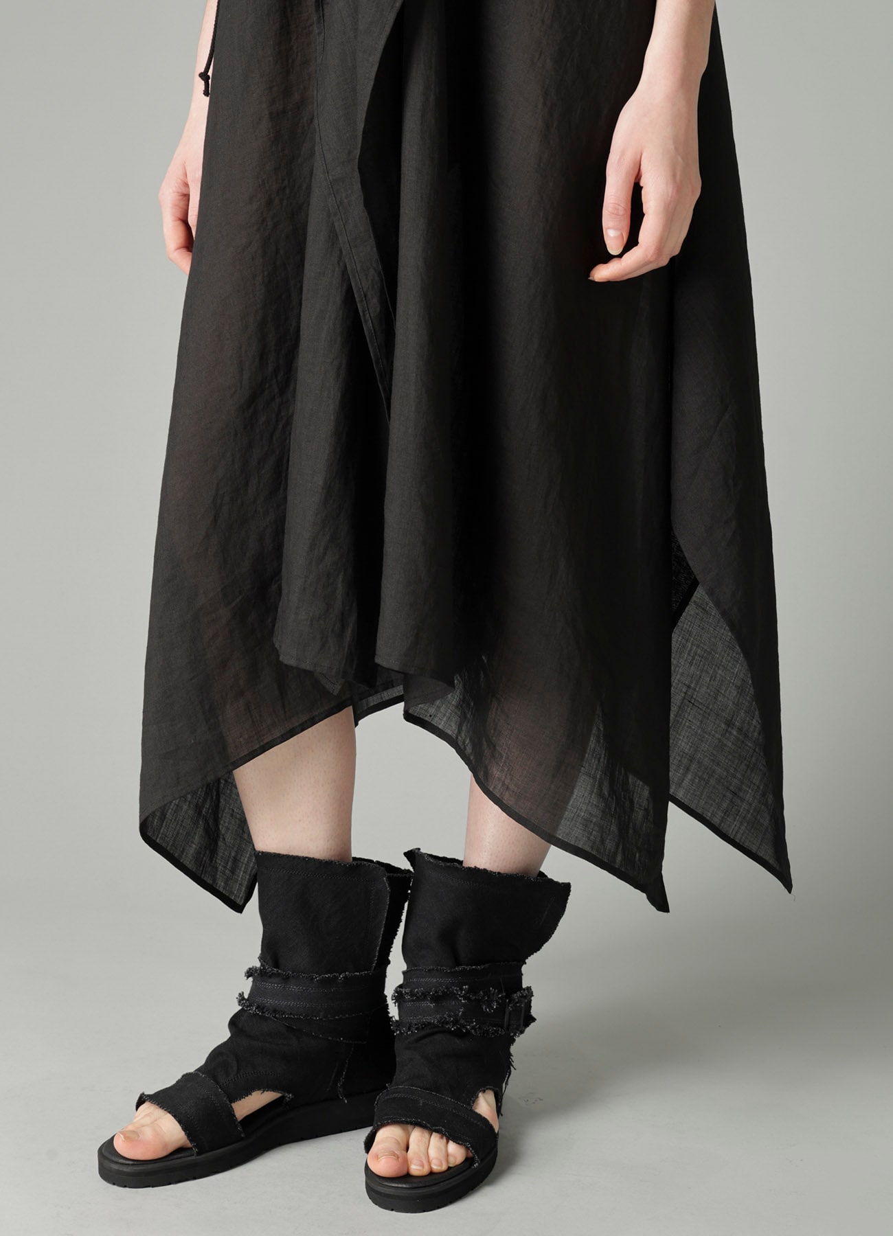 Ra LAWN SHOULDER S DRAPED DRESS