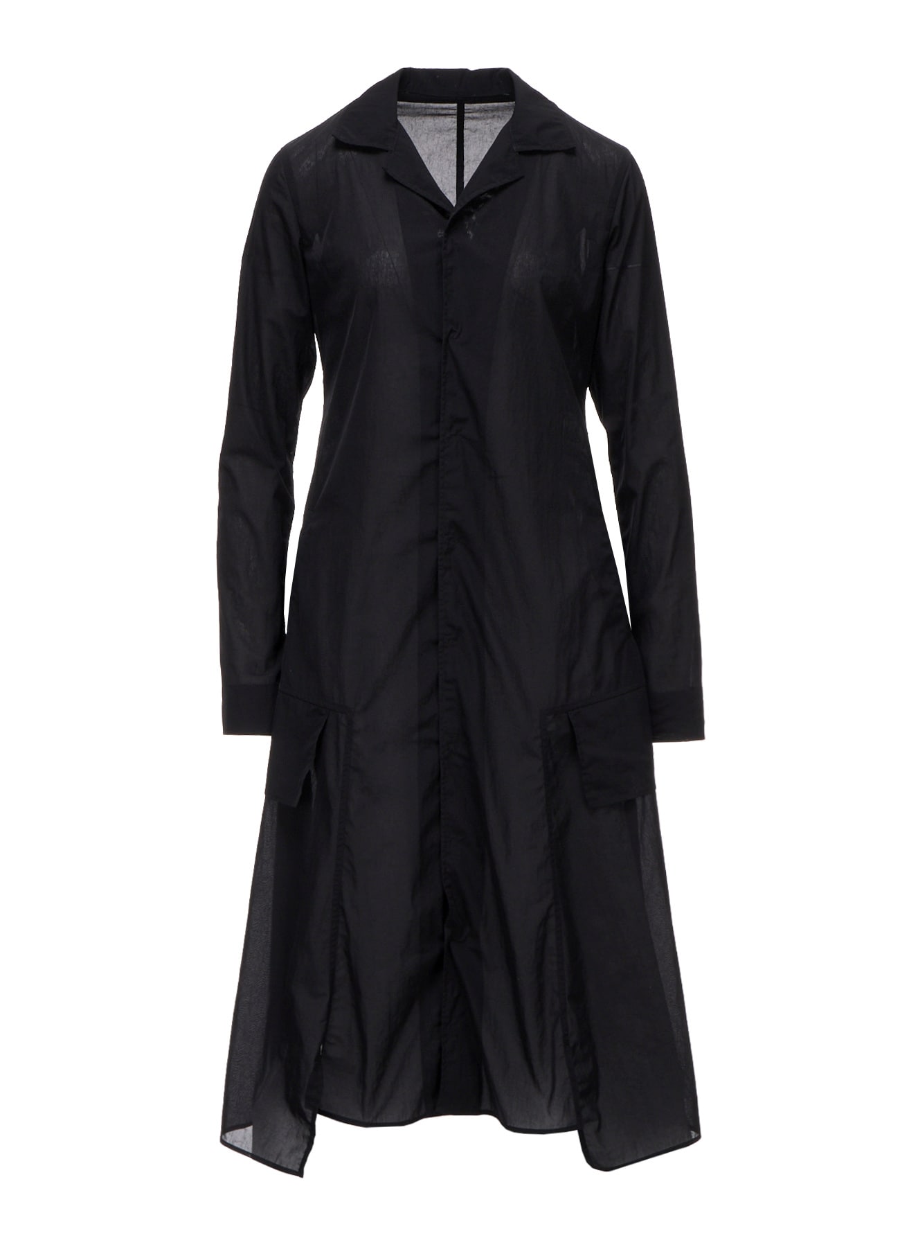 RECYCLE Ny PLAIN WEAVE NOTCHED SHIRT COLLAR DRESS