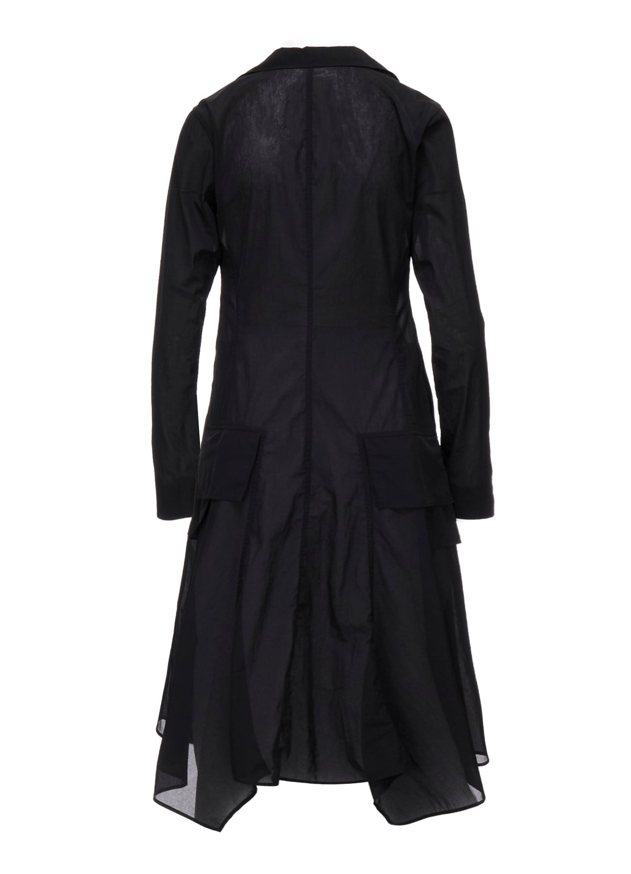 RECYCLE Ny PLAIN WEAVE NOTCHED SHIRT COLLAR DRESS