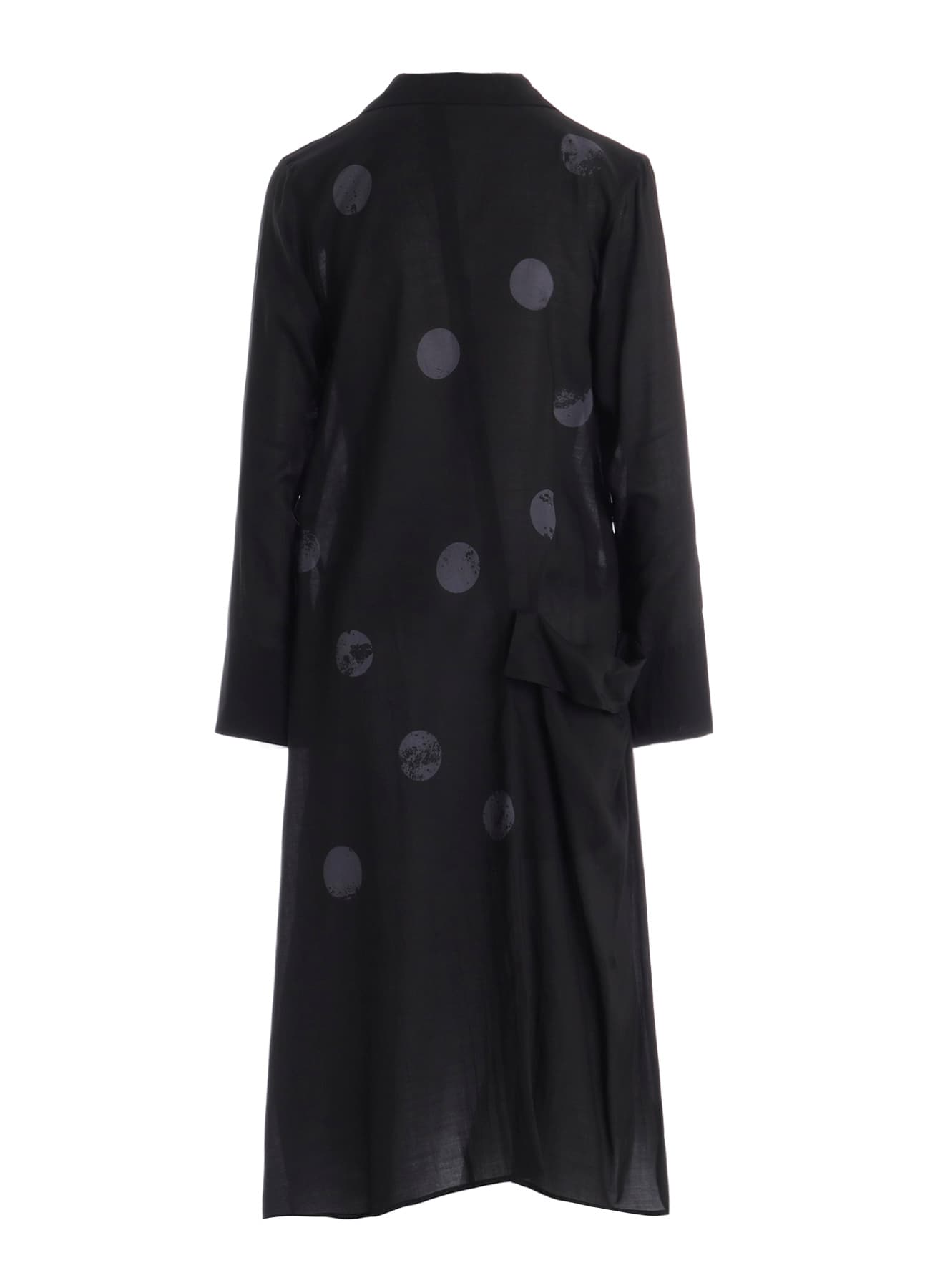 DAMAGED DOT L R DRAPE DETAIL SHIRT DRESS