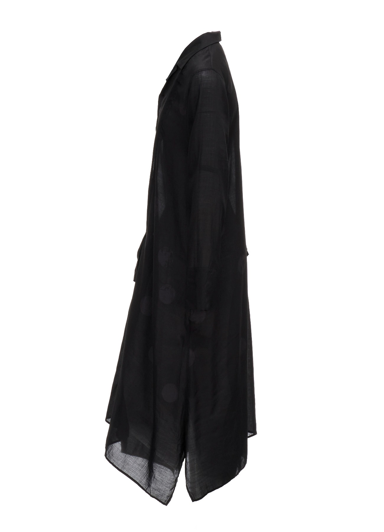 DAMAGED DOT L R DRAPE DETAIL SHIRT DRESS