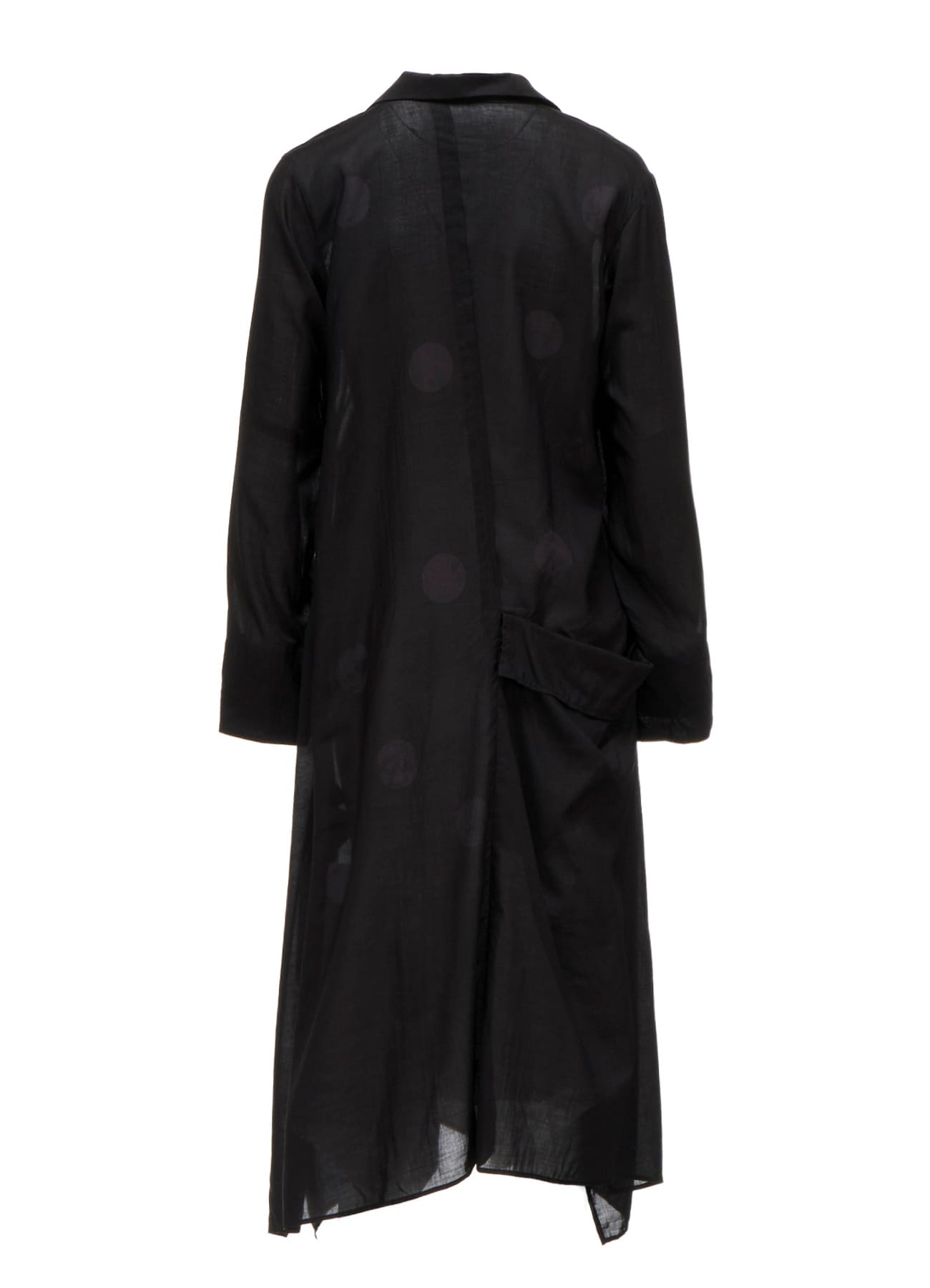 DAMAGED DOT L R DRAPE DETAIL SHIRT DRESS