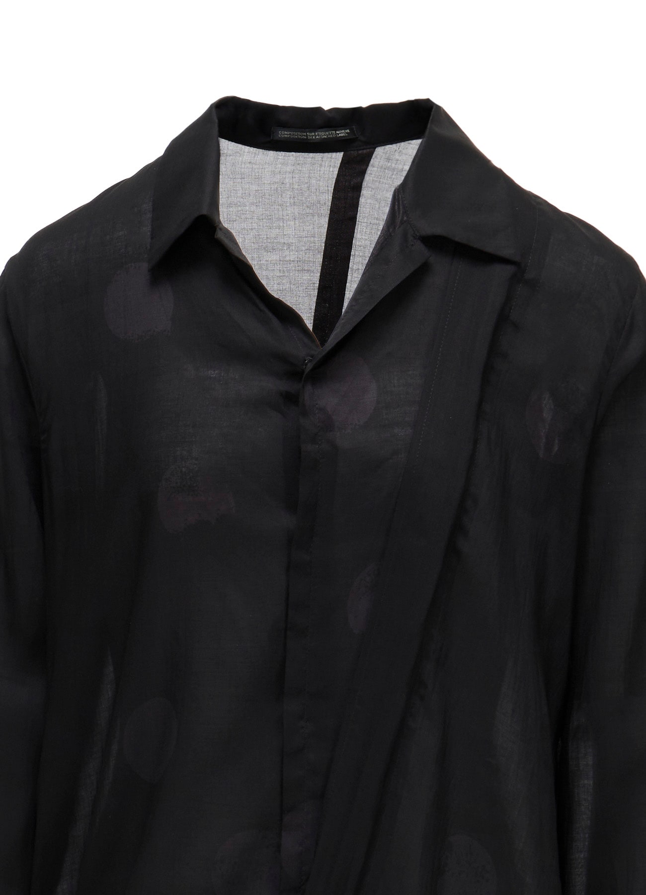 DAMAGED DOT L R DRAPE DETAIL SHIRT DRESS