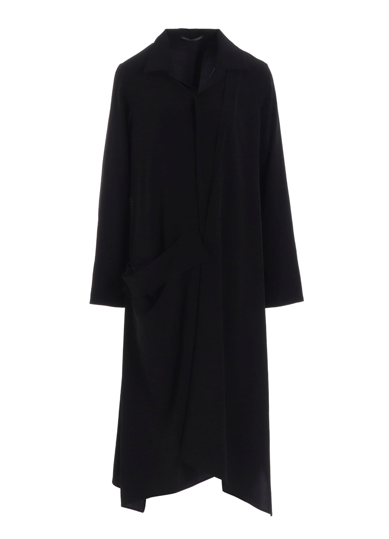 Ta/Pe CREPE DE CHINE R DRAPE DETAIL SHIRT DRESS