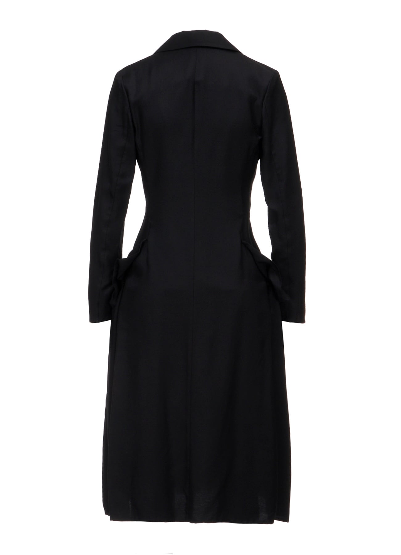 VISCOSE TWILL SIDE GATHER DETAIL ZIP DRESS