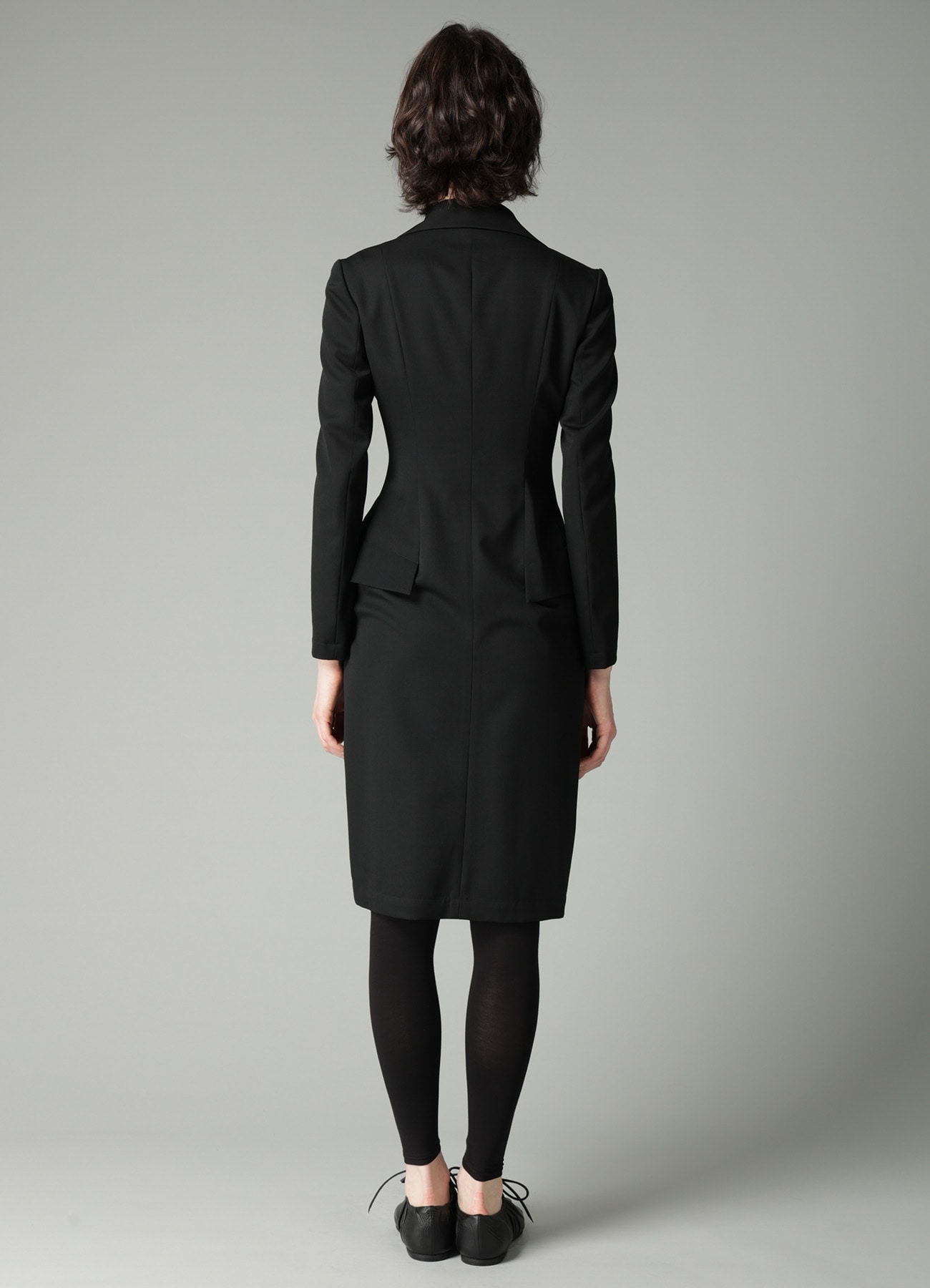 GABARDINE FLAP DETAIL SLIM DRESS