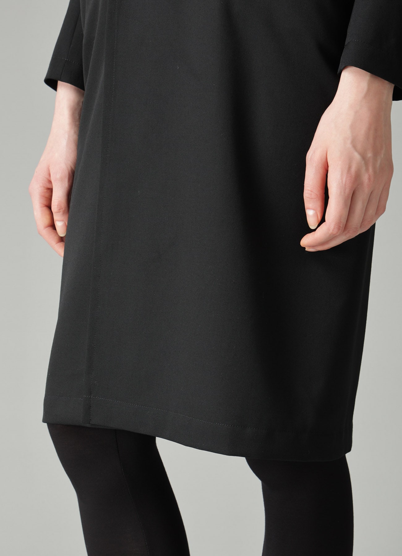 GABARDINE FLAP DETAIL SLIM DRESS