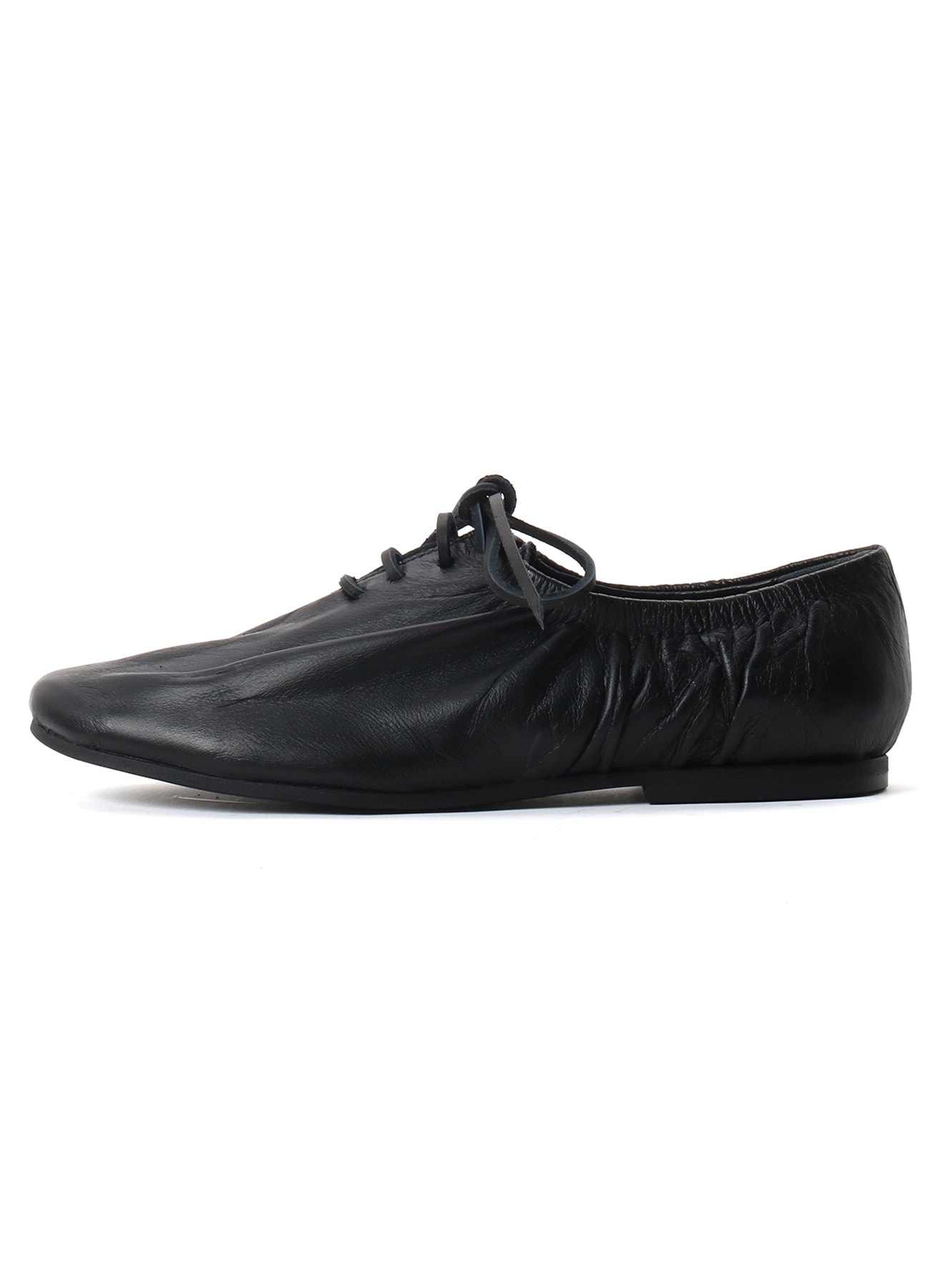 SMOOTH TANNIN LEATHER GATHER LOW-CUT SHOES
