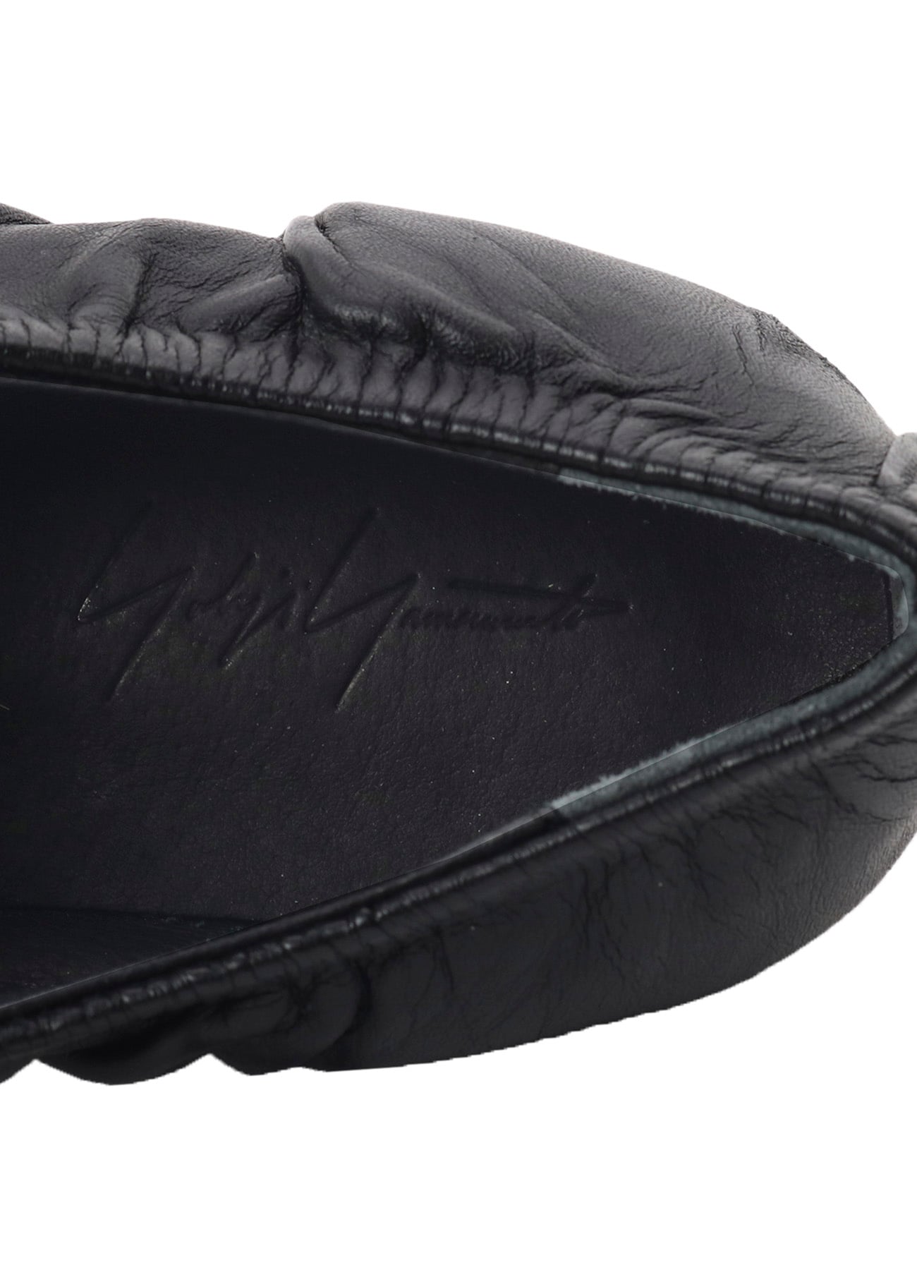 SMOOTH TANNIN LEATHER GATHER LOW-CUT SHOES