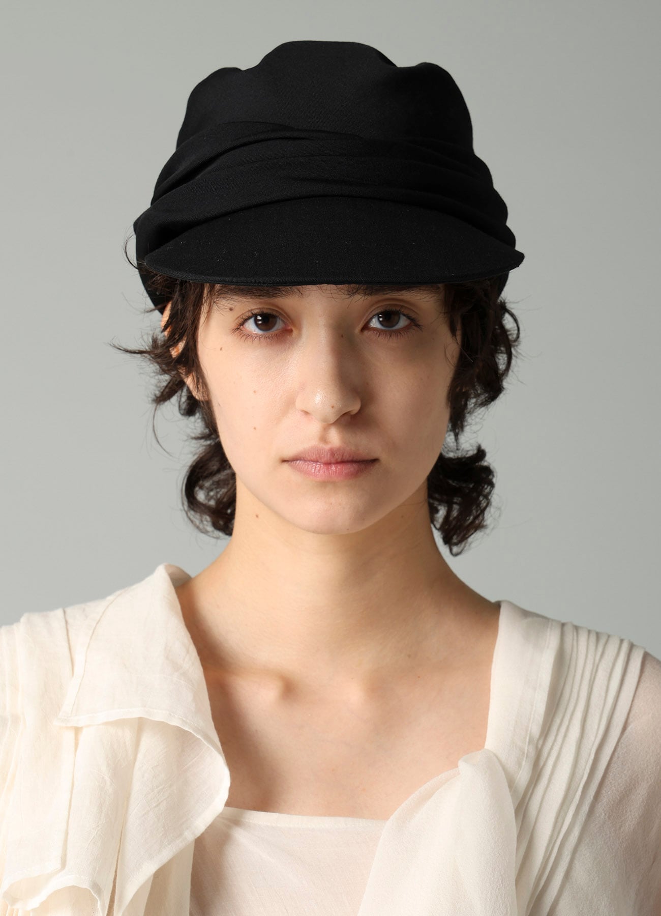 GABARDINE DRAPED CAP