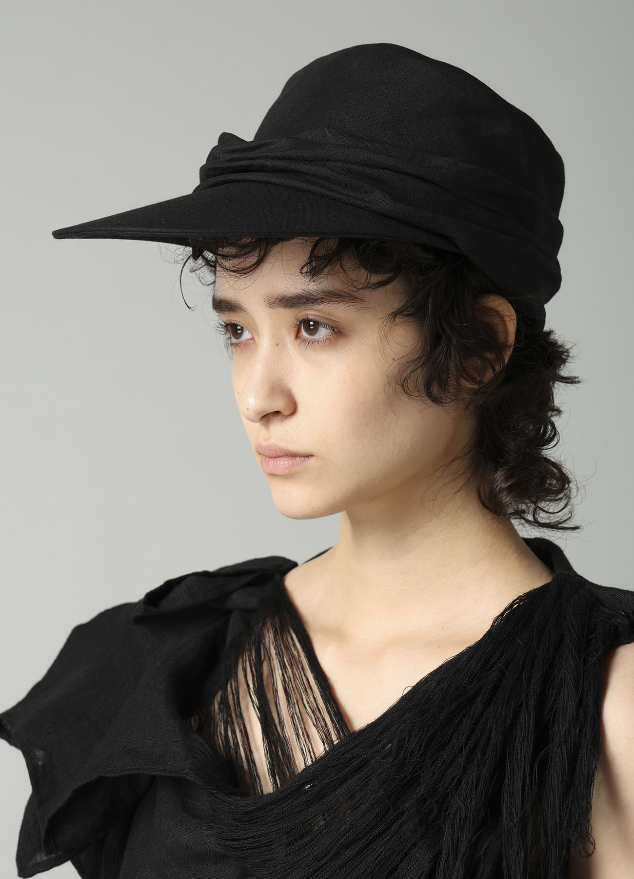 PAPER LINEN CLOTH DRAPED CAP