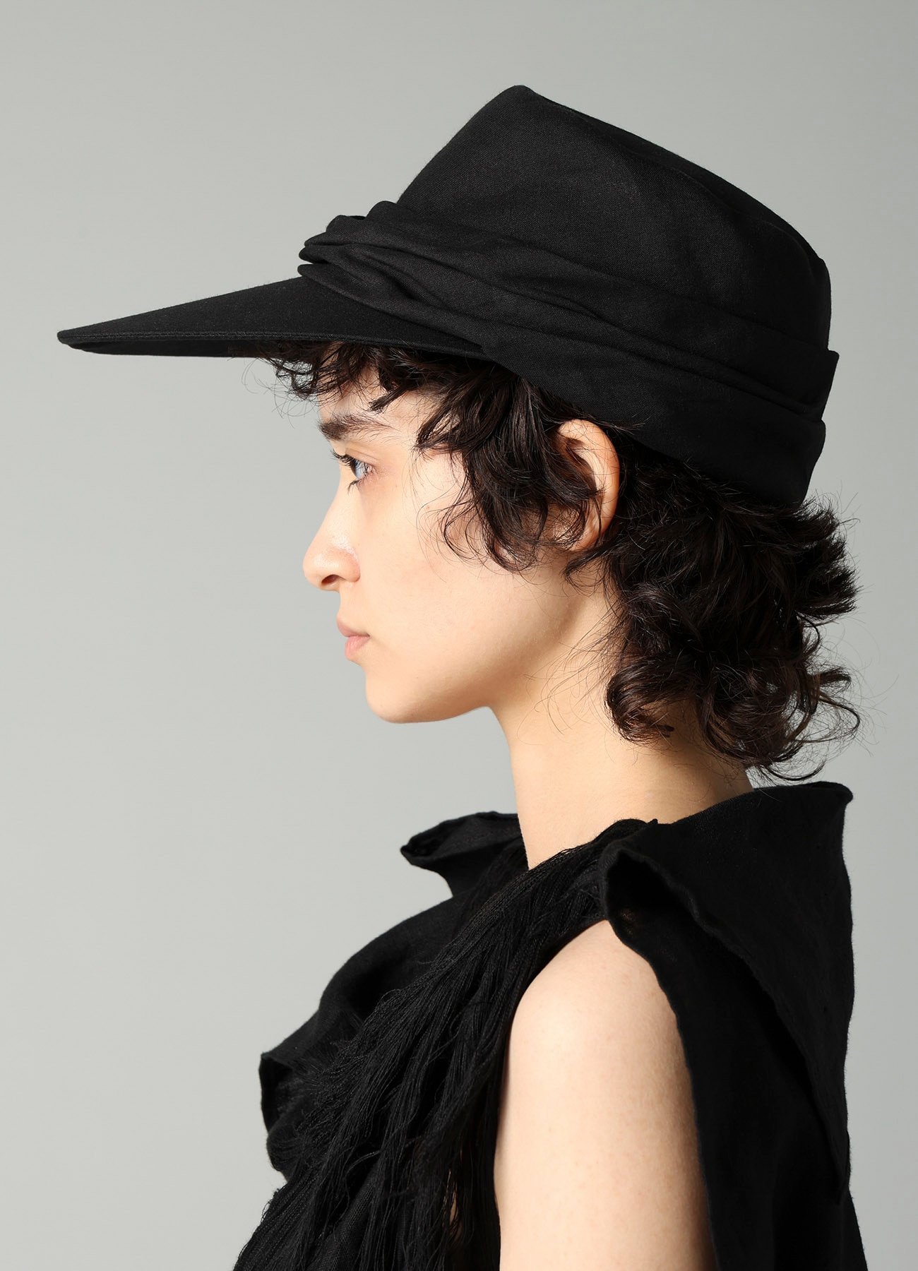 PAPER LINEN CLOTH DRAPED CAP