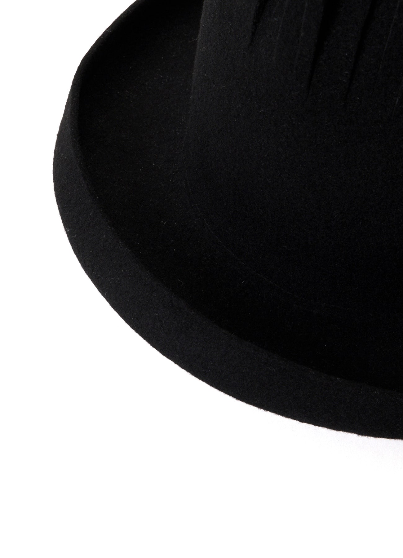 WOOL FELT BK TOP FRINGE HAT A