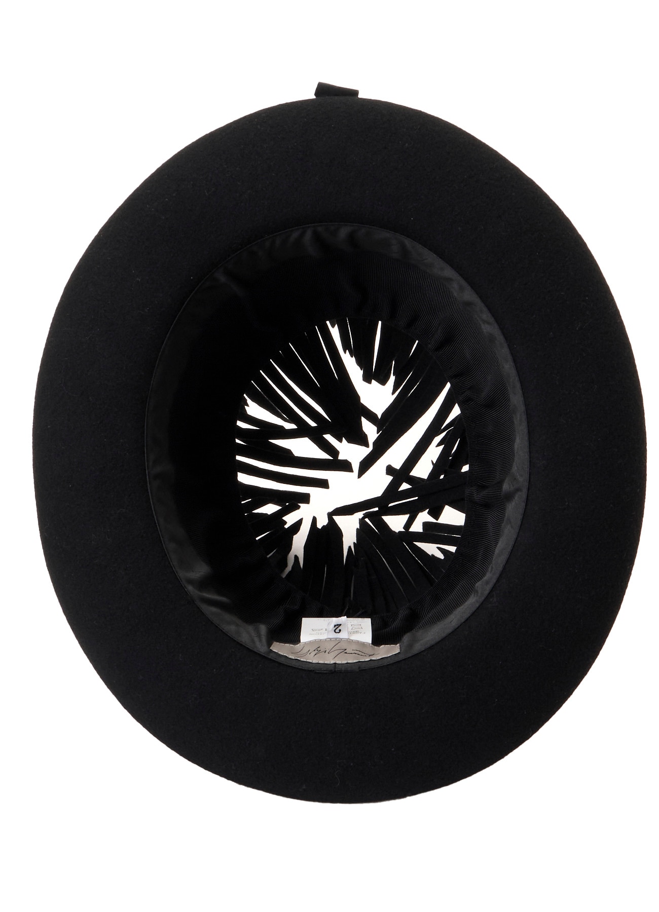 WOOL FELT BK TOP FRINGE HAT A