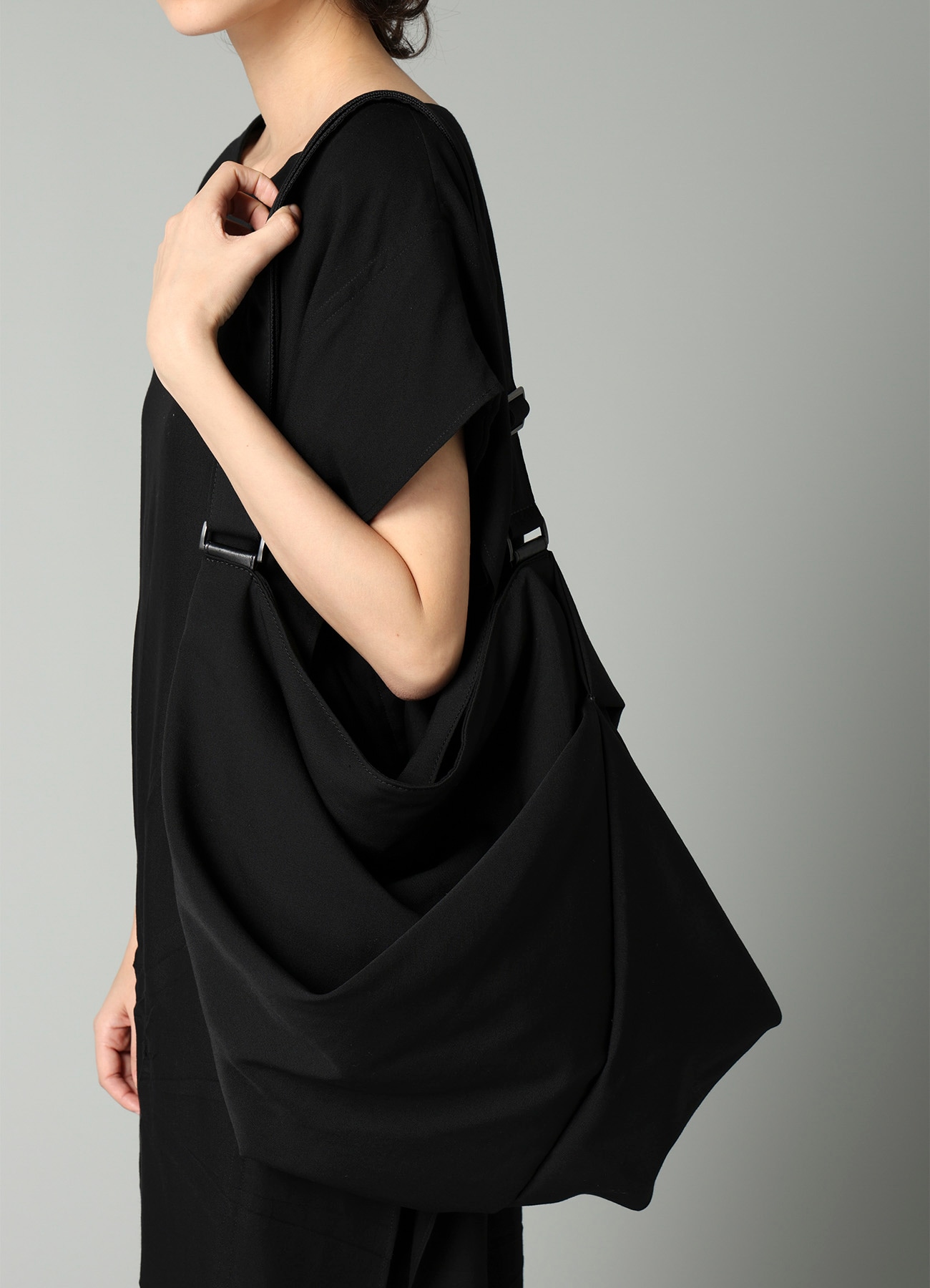 GABARDINE DRAPED SHOULDER BAG