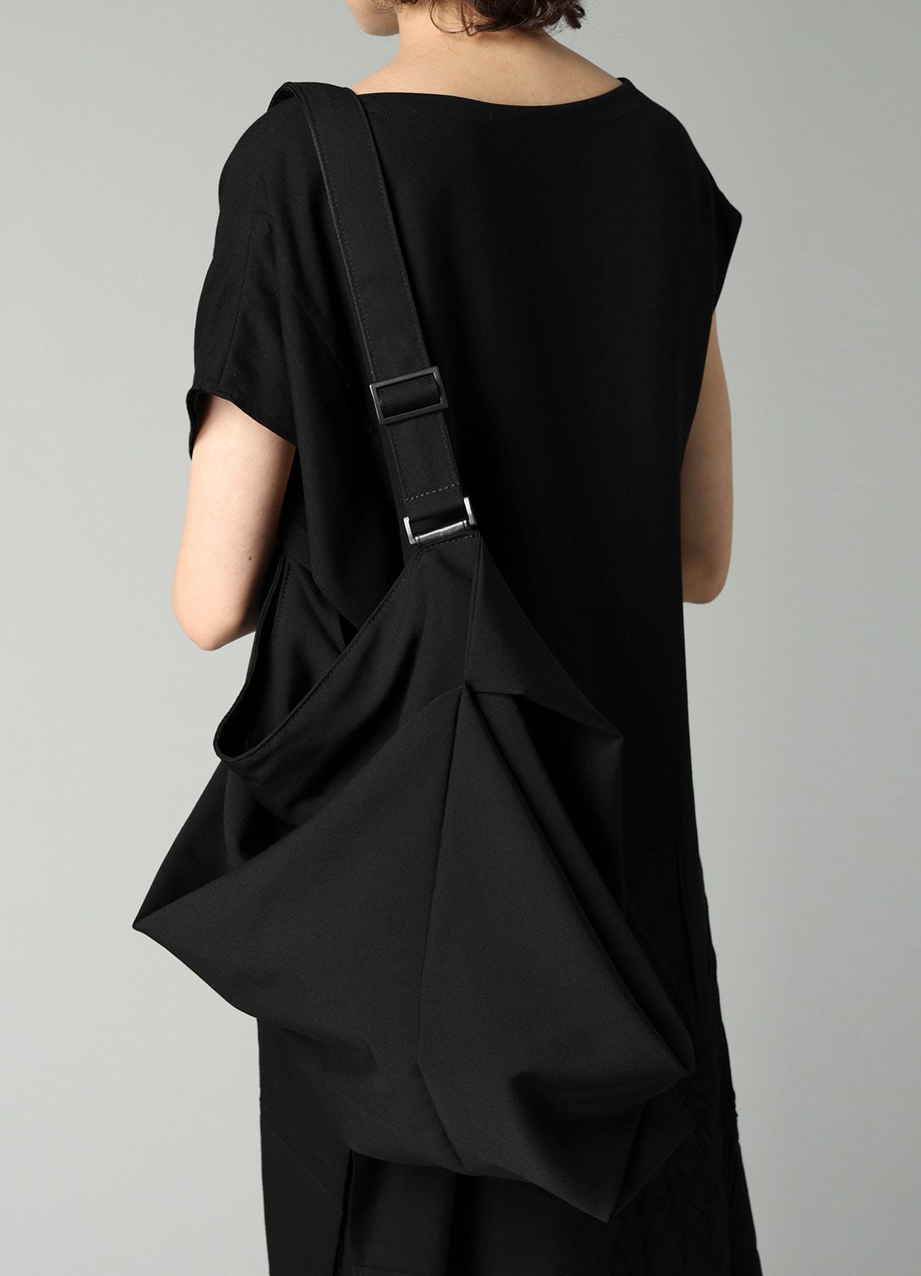 GABARDINE DRAPED SHOULDER BAG