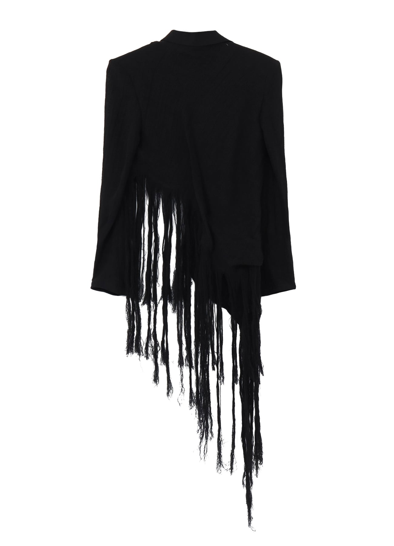 CRINKLE Li GAUZE HEM LINE FRINGE POINT ASM JACKET