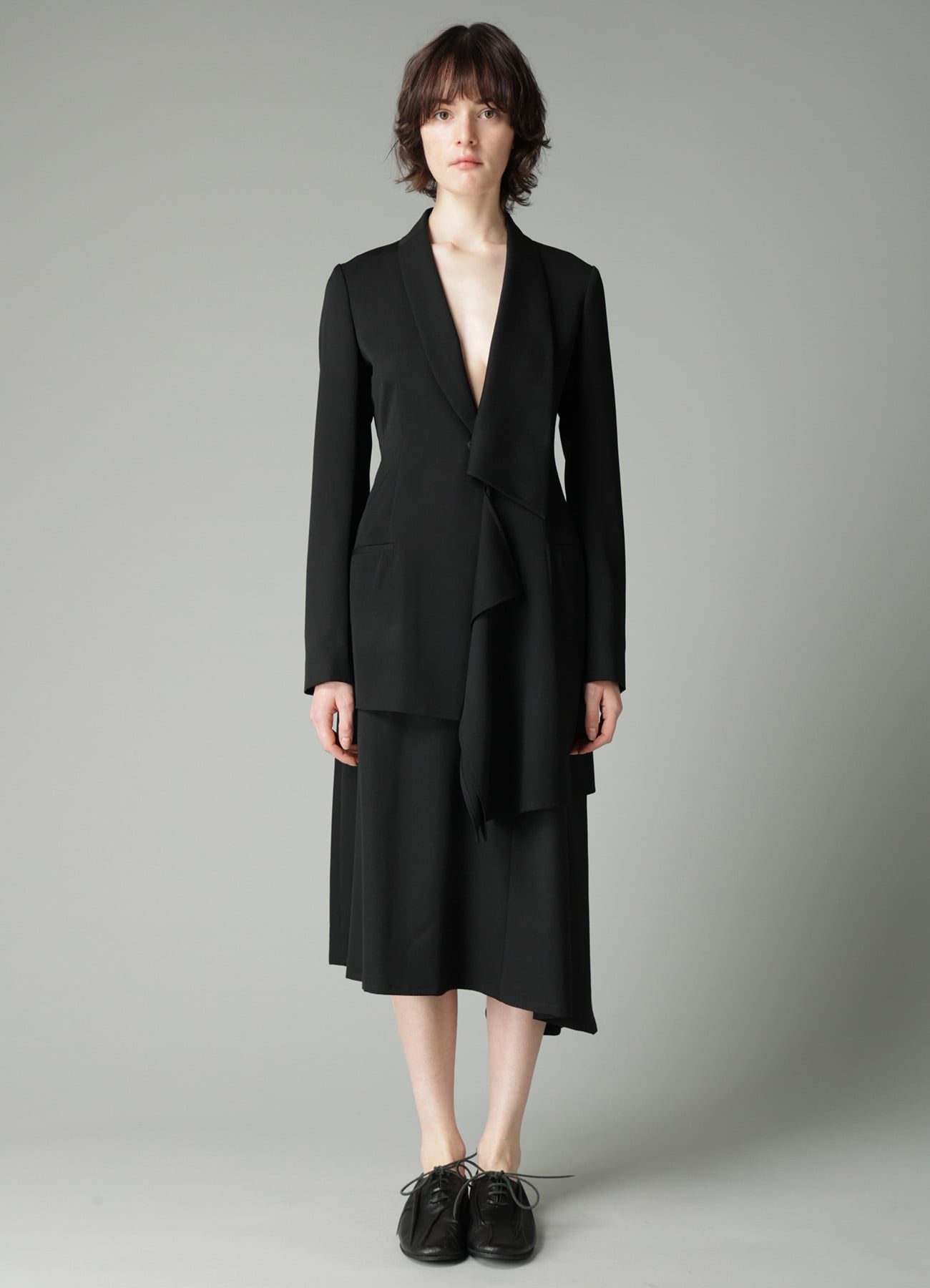 GABARDINE UNBALANCED JACKET