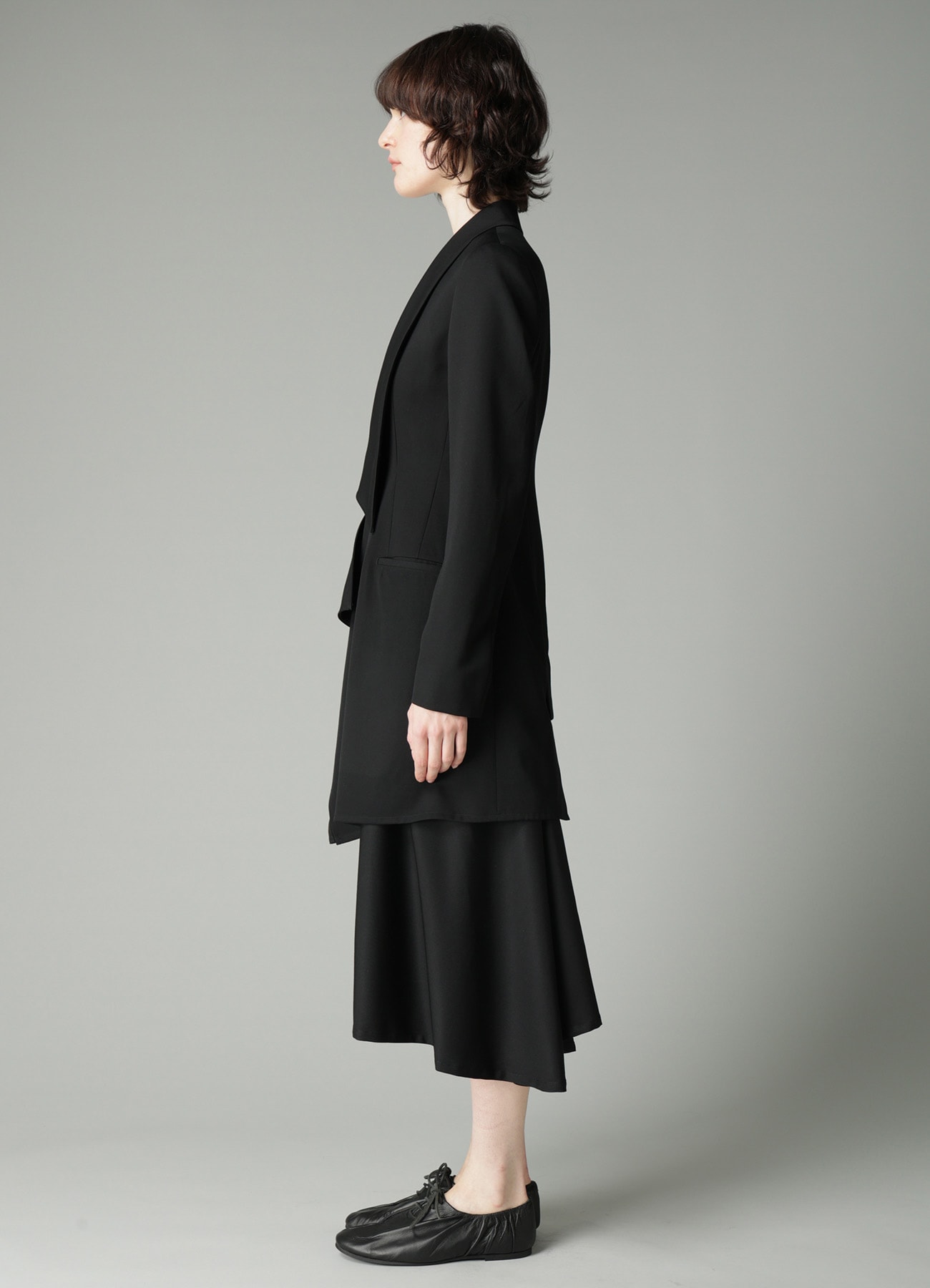 GABARDINE UNBALANCED JACKET