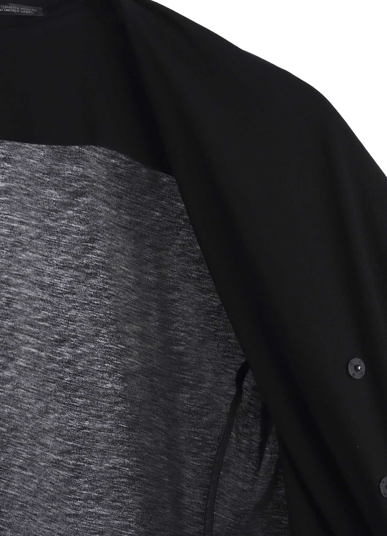 COTTON SINGLE JERSEY DRAPED JACKET