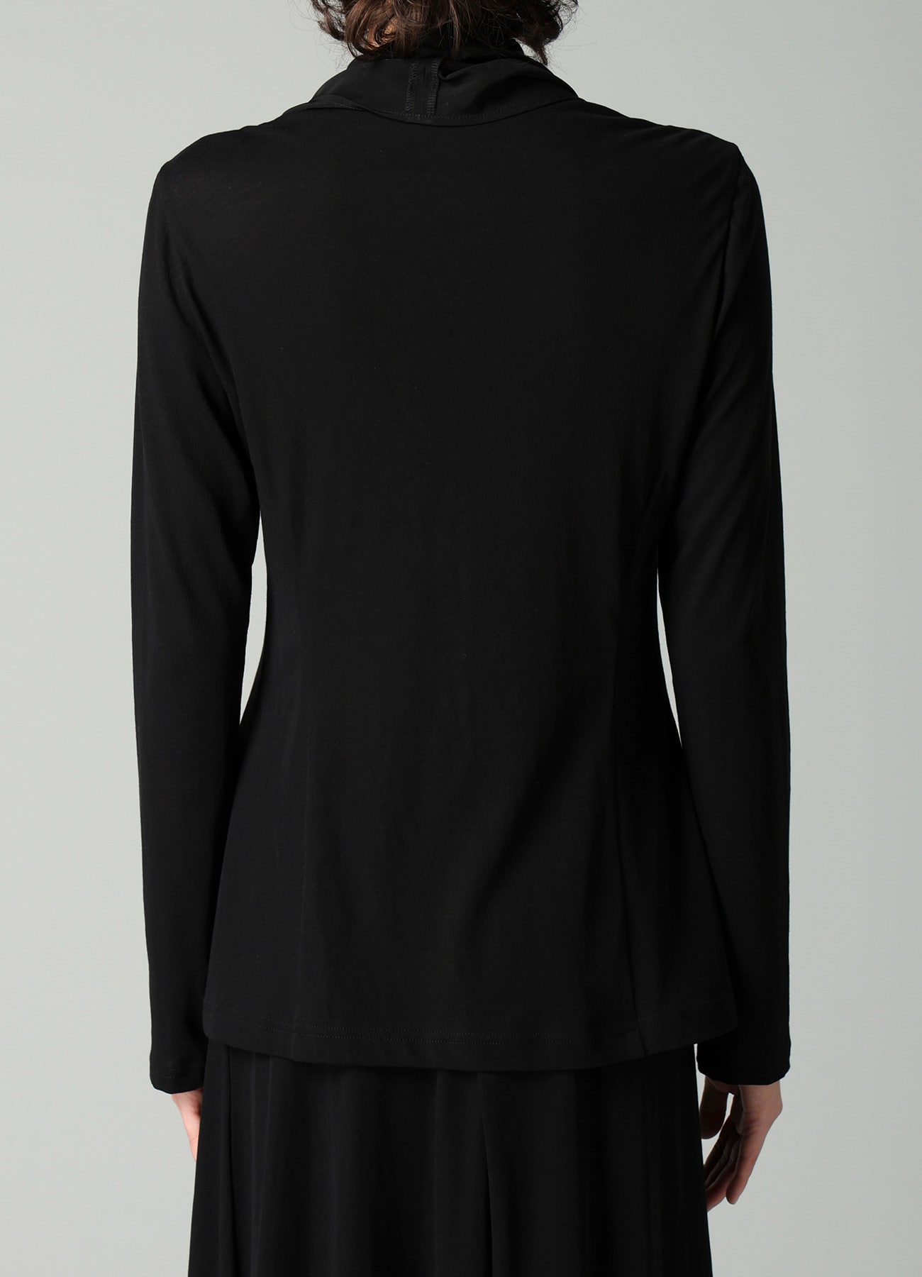 COTTON SINGLE JERSEY DRAPED JACKET