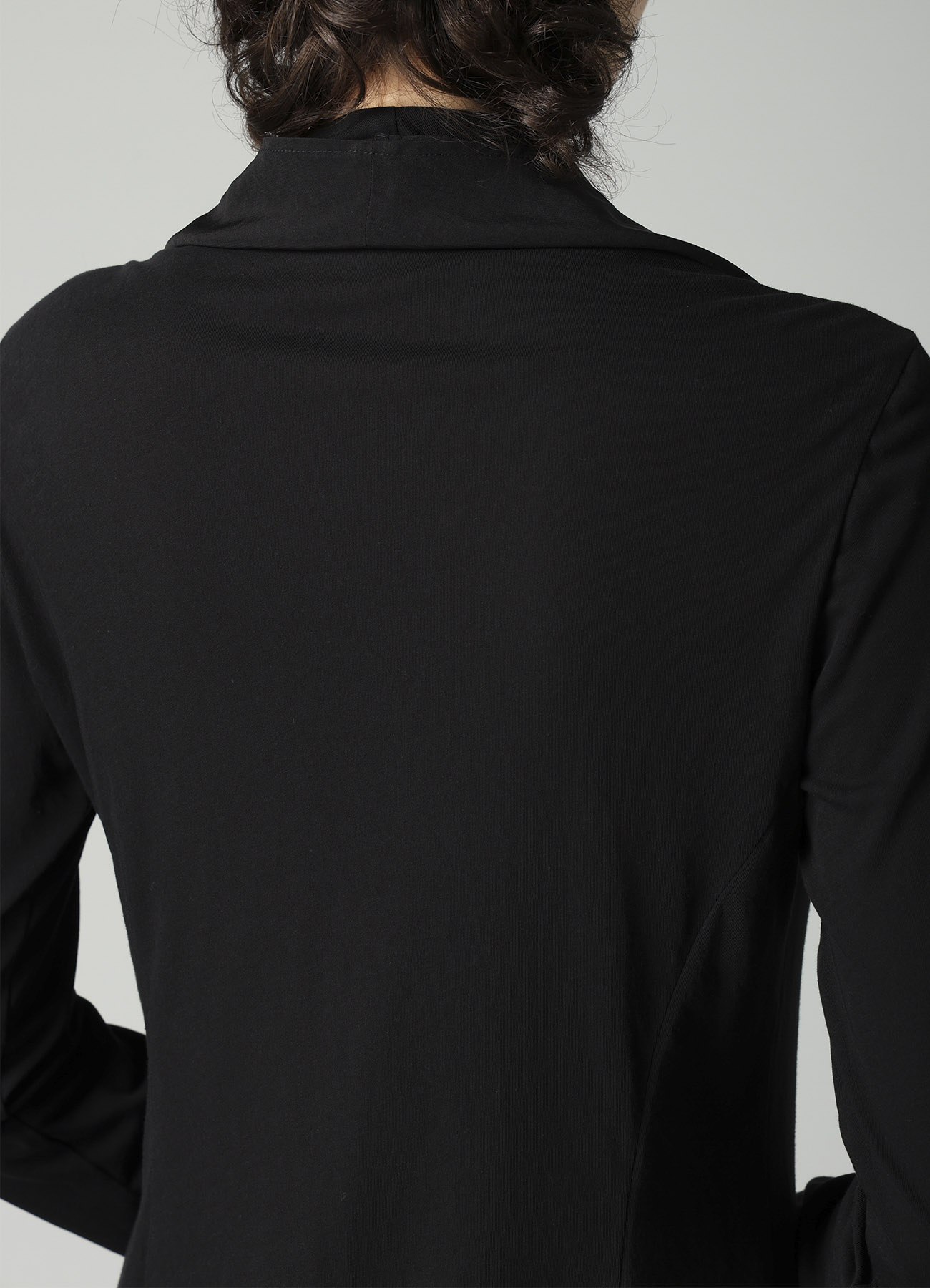 COTTON SINGLE JERSEY DRAPED JACKET