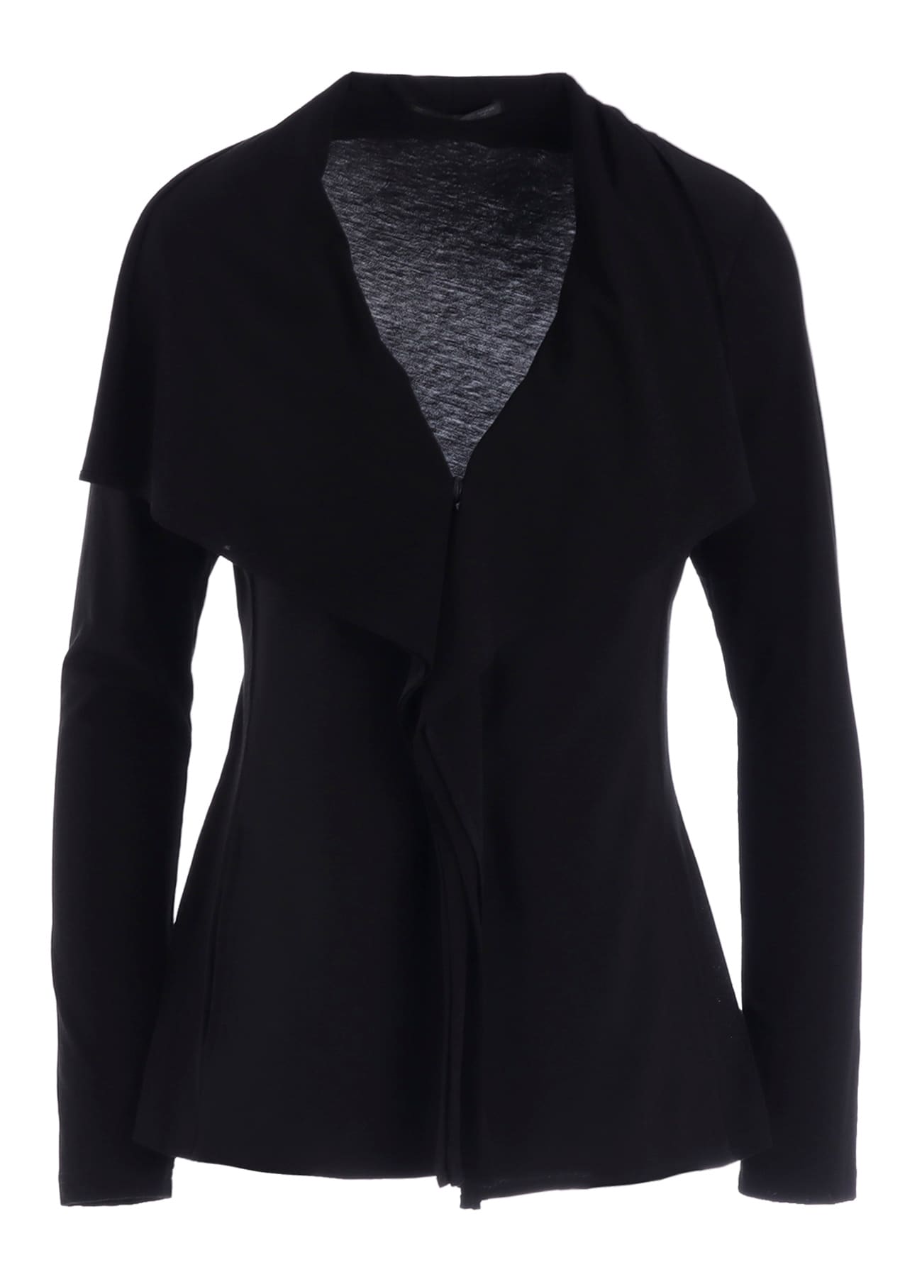 COTTON SINGLE JERSEY DRAPED JACKET