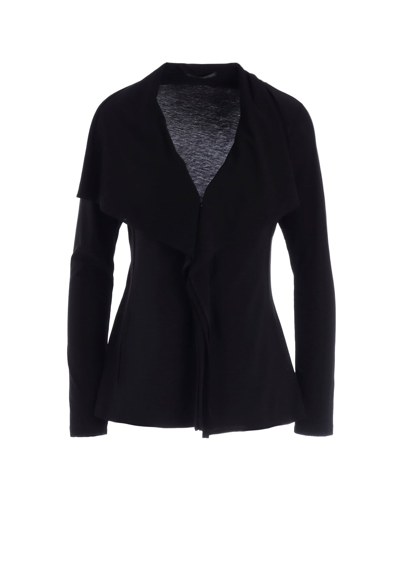 COTTON SINGLE JERSEY DRAPED JACKET