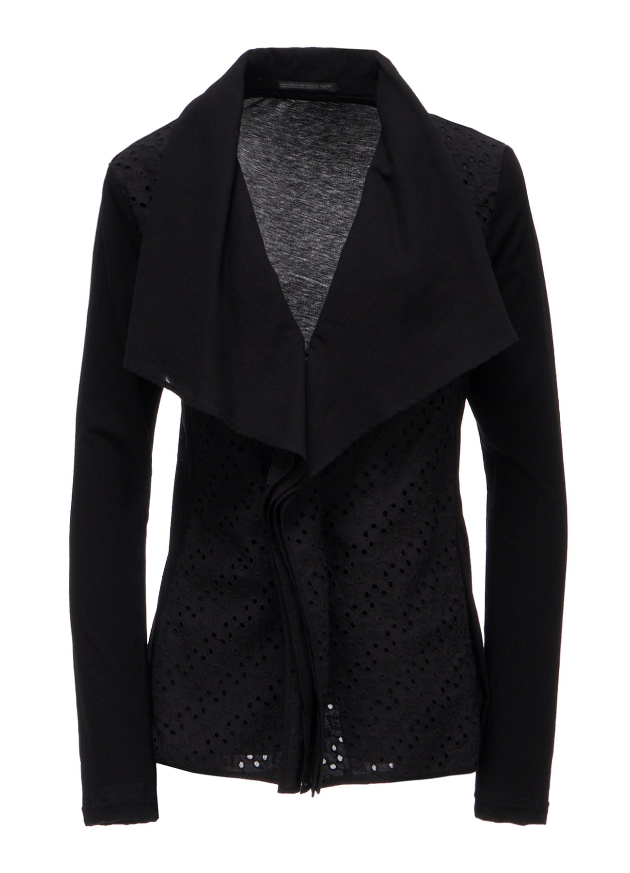 COTTON SINGLE JERSEY DRAPED JACKET