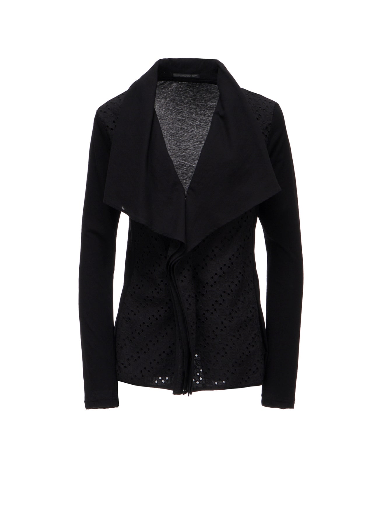 COTTON SINGLE JERSEY DRAPED JACKET