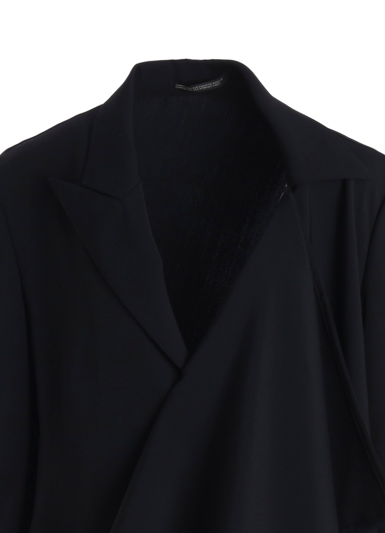 WOOL GABARDINE DRAPED JACKET
