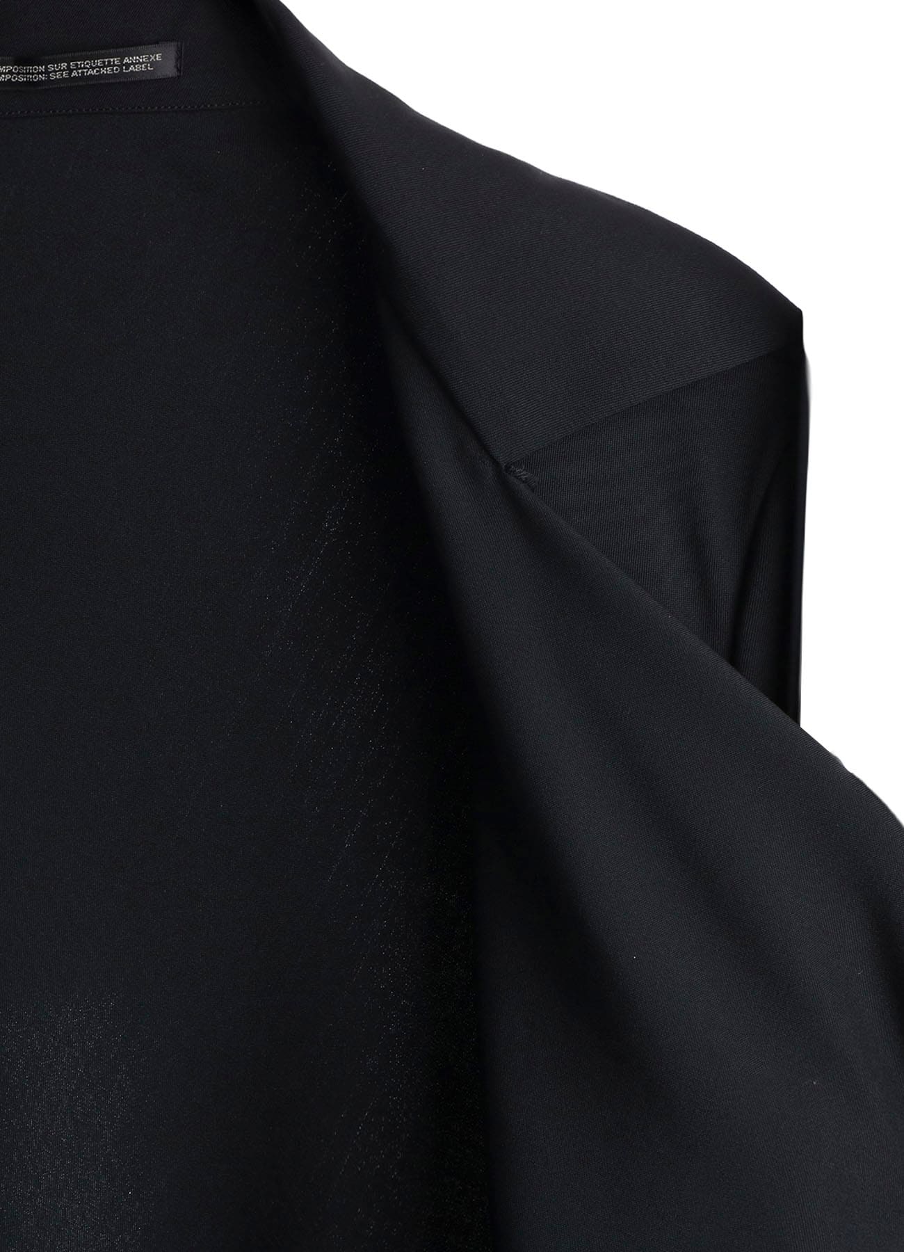 WOOL GABARDINE DRAPED JACKET