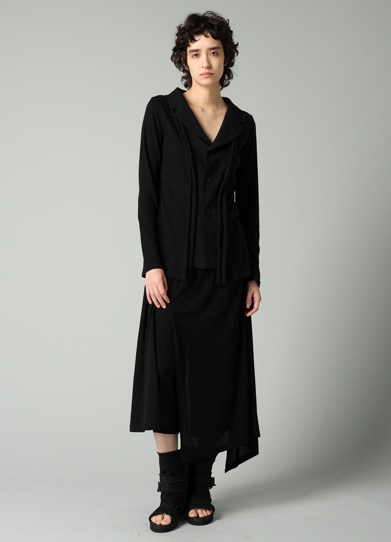 COTTON SINGLE JERSEY COMBINATION JACKET