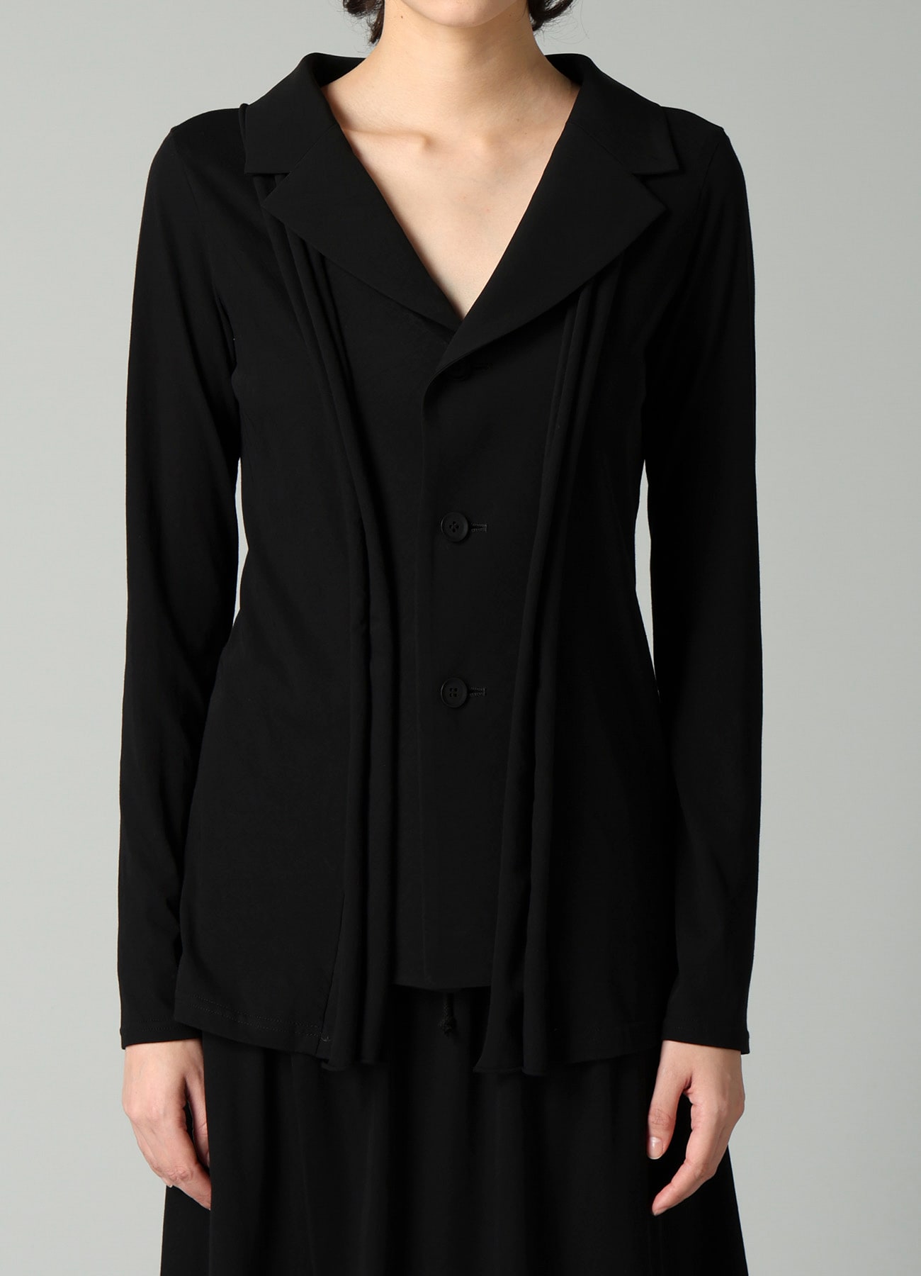 COTTON SINGLE JERSEY COMBINATION JACKET