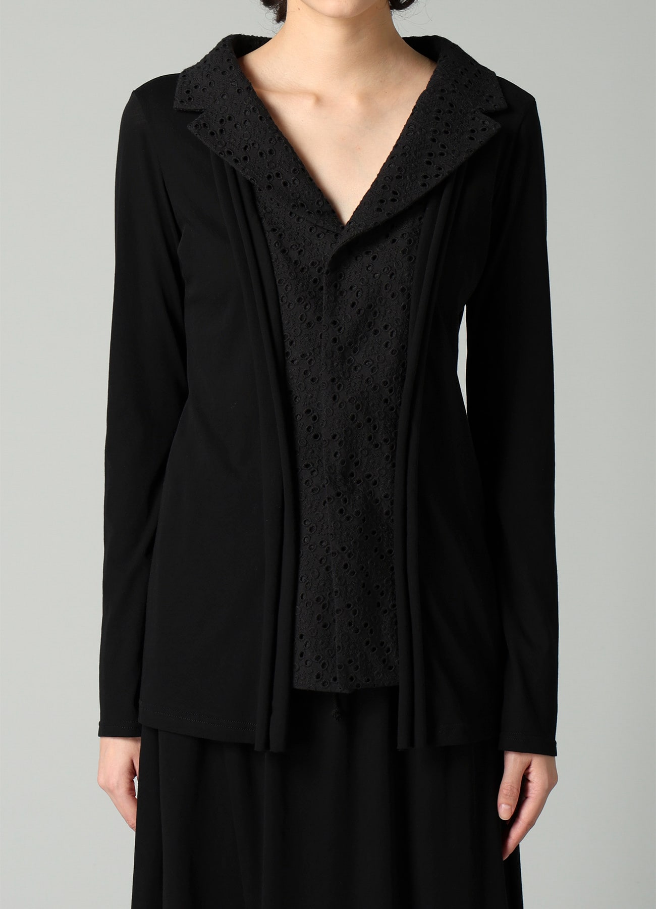 COTTON SINGLE JERSEY COMBINATION JACKET