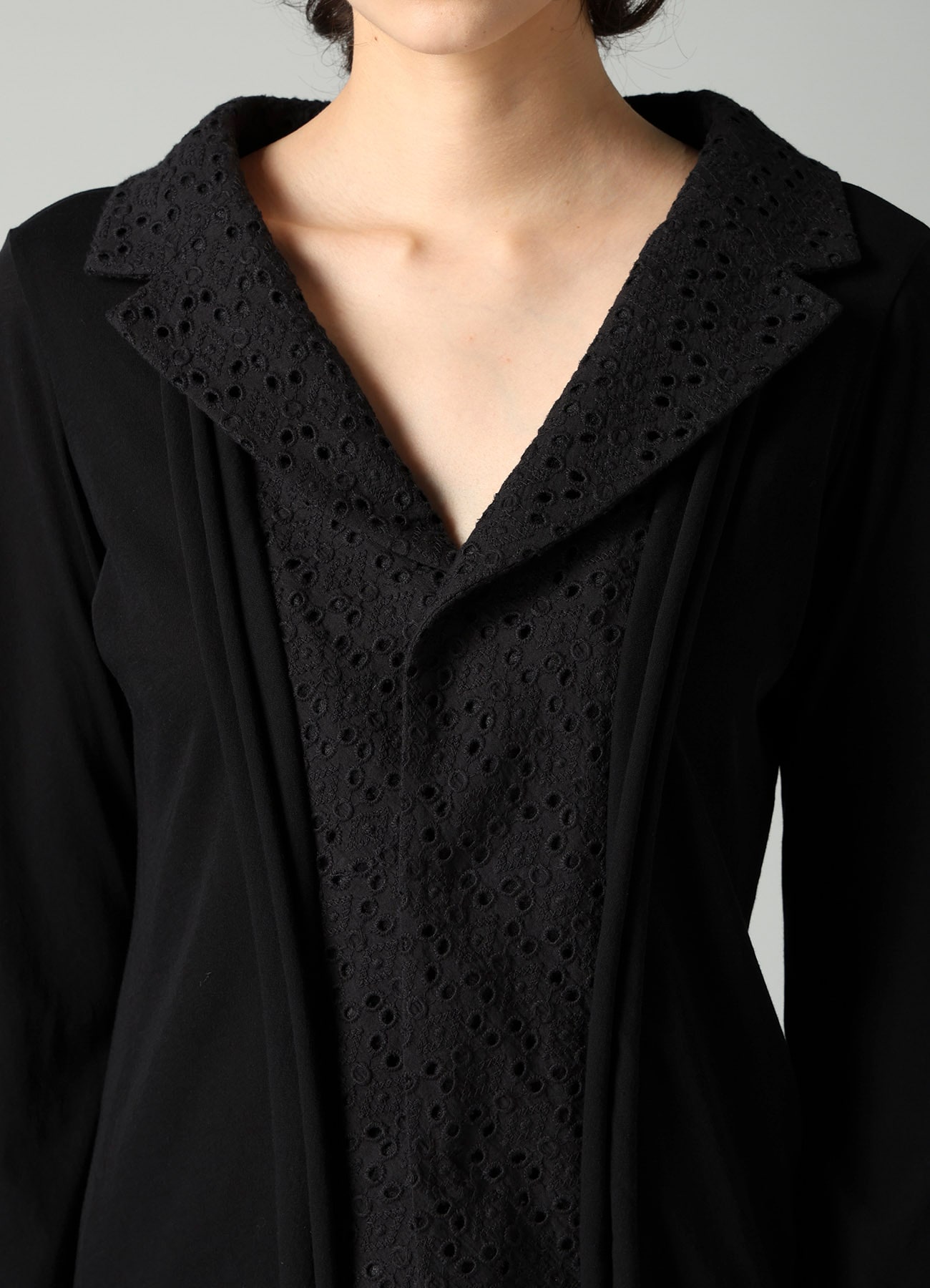 COTTON SINGLE JERSEY COMBINATION JACKET
