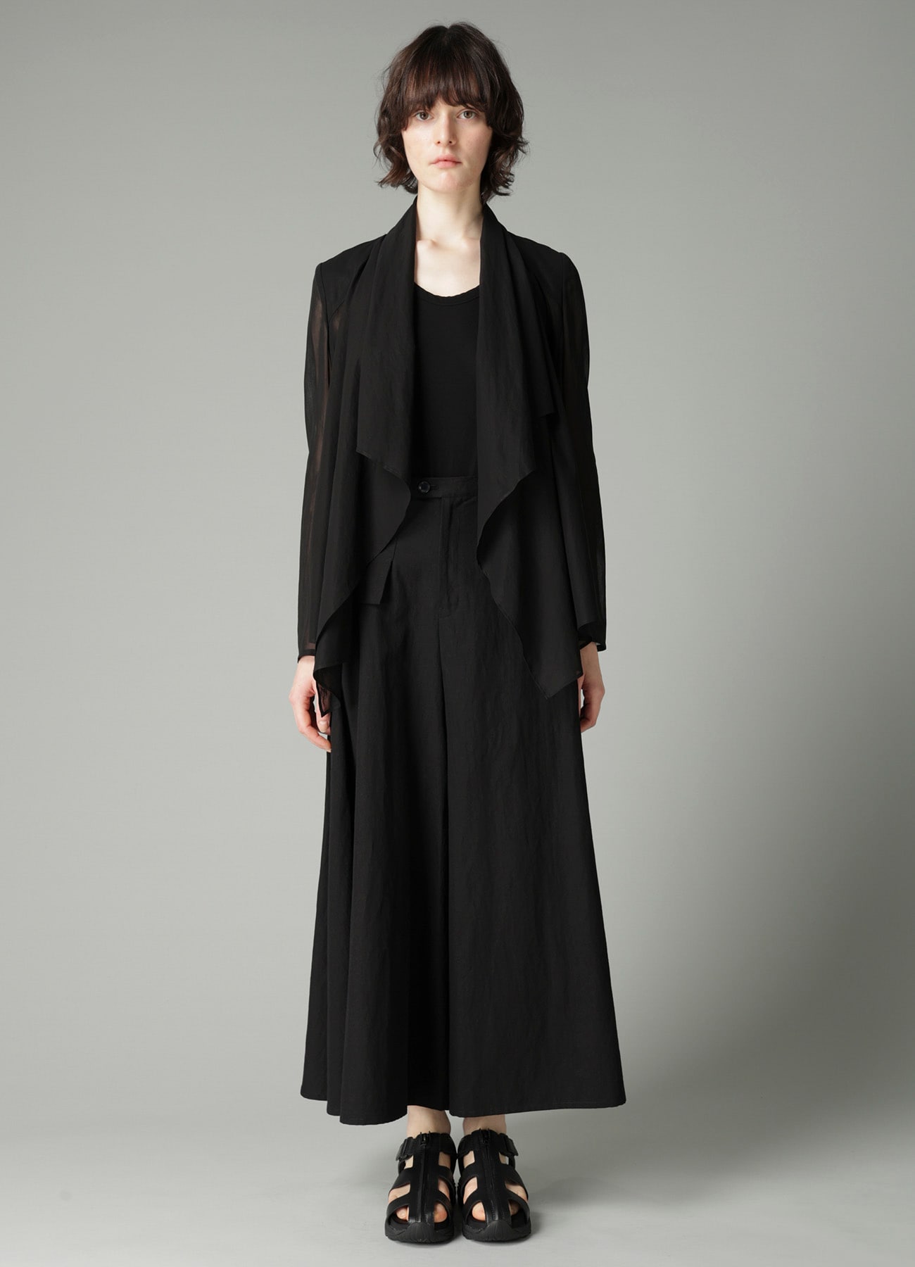 VOILE FRONT DRAPED DETAIL JACKET