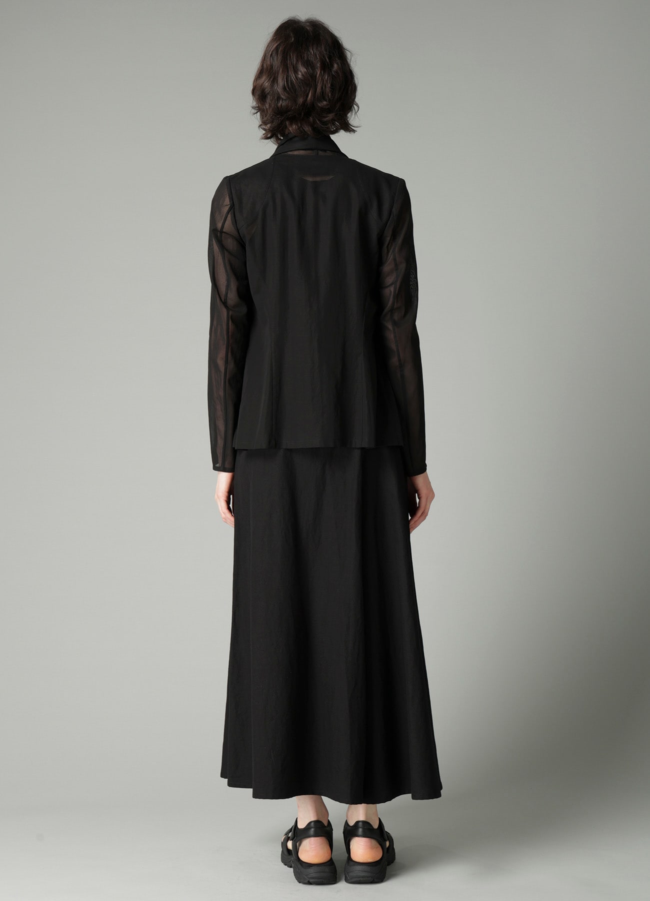 VOILE FRONT DRAPED DETAIL JACKET