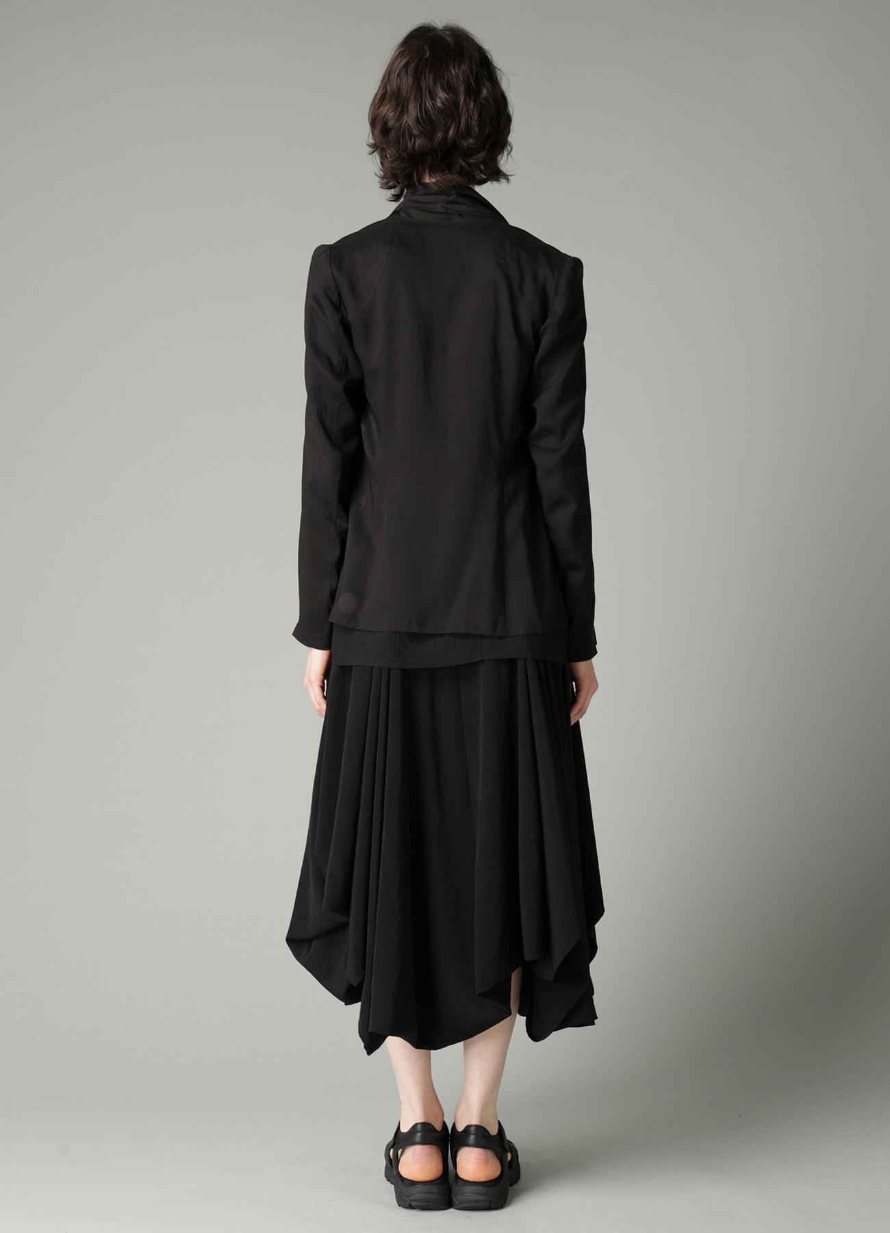 DAMAGED DOT S FRONT DRAPED DETAIL JACKET