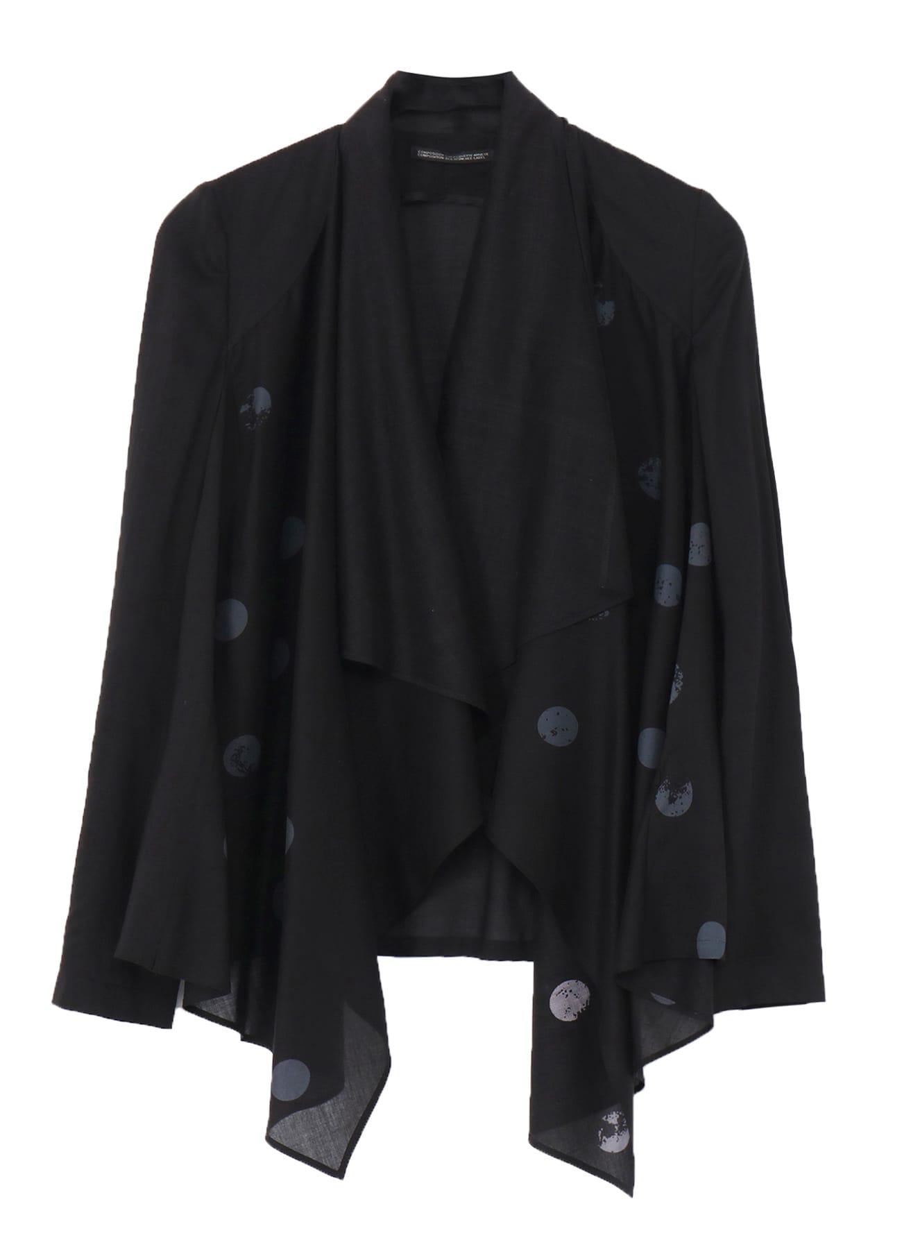 DAMAGED DOT S FRONT DRAPED DETAIL JACKET