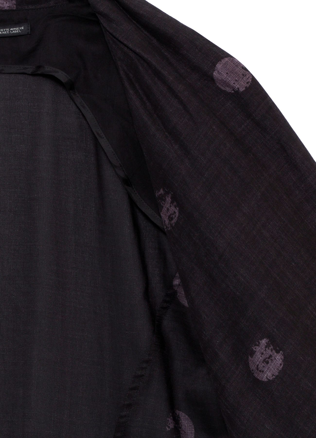 DAMAGED DOT S FRONT DRAPED DETAIL JACKET