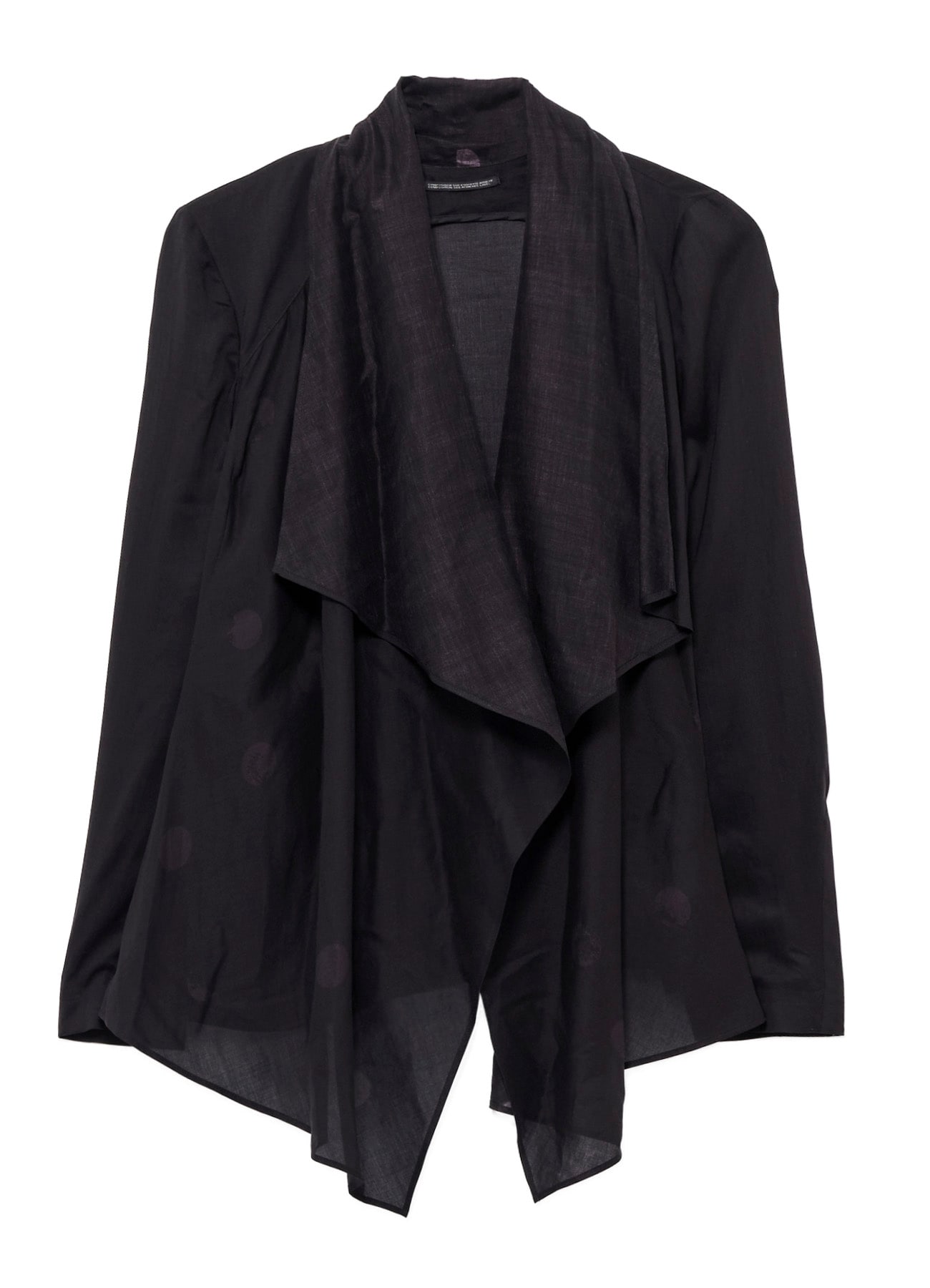 DAMAGED DOT S FRONT DRAPED DETAIL JACKET