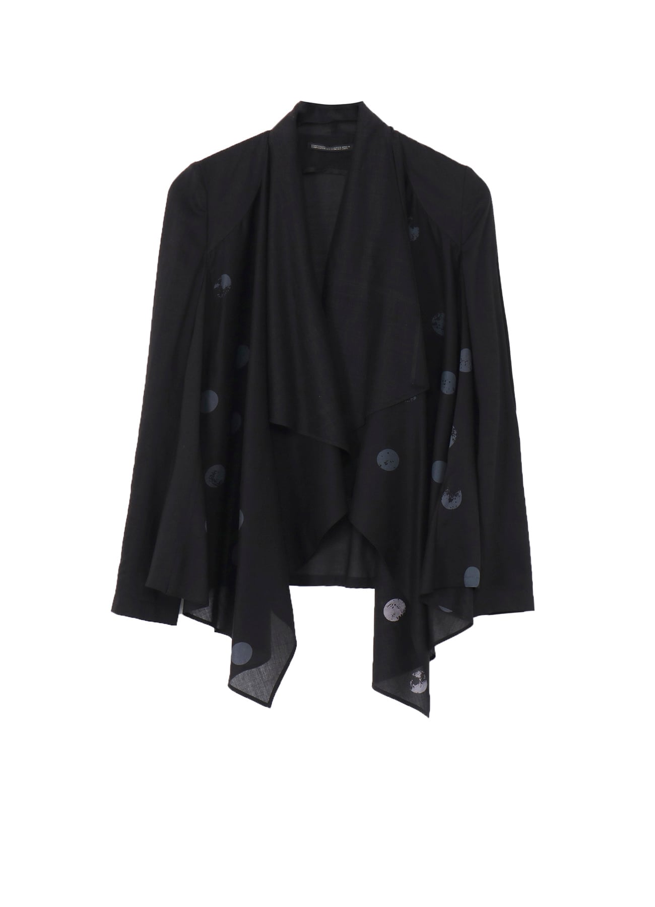 DAMAGED DOT S FRONT DRAPED DETAIL JACKET