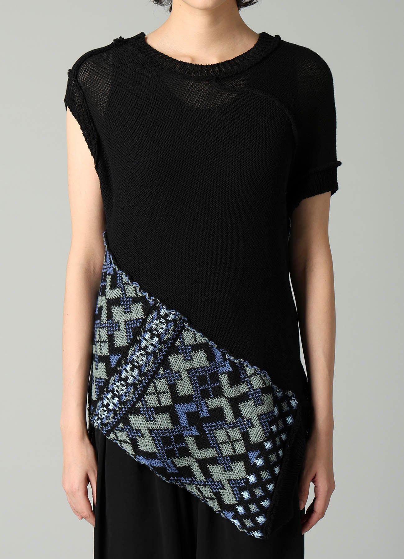 COLOR COMBI JQ PANELED PULLOVER B