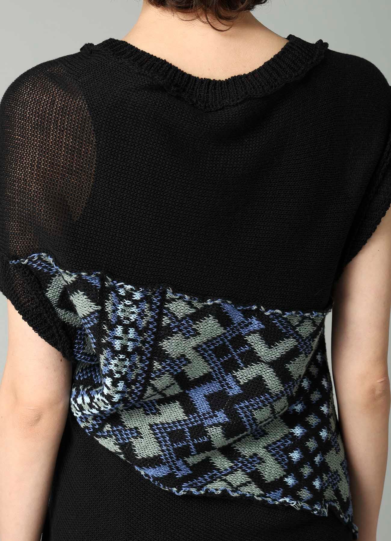 COLOR COMBI JQ PANELED PULLOVER B