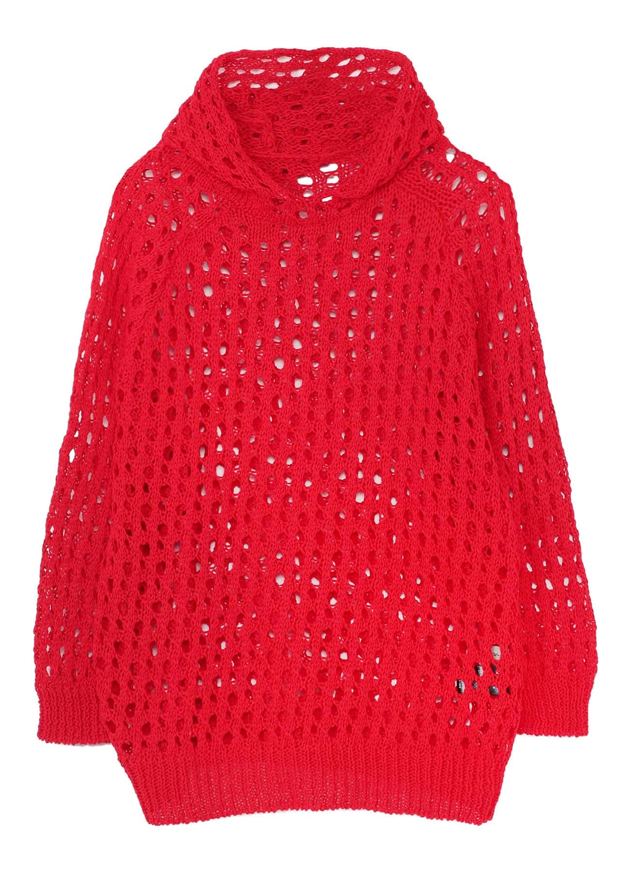 OPENWORK KNIT KNIT HOODIE