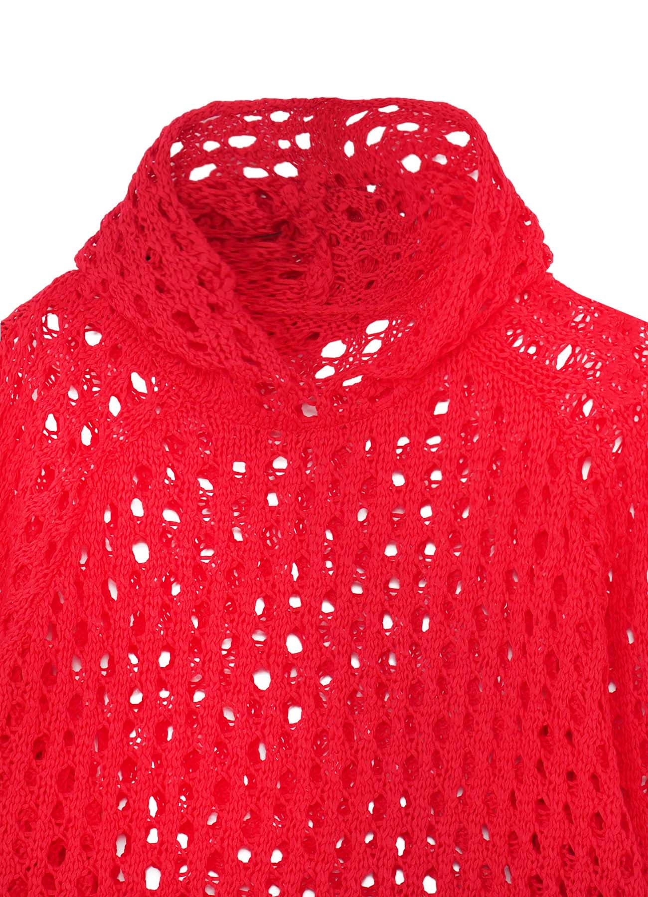 OPENWORK KNIT KNIT HOODIE